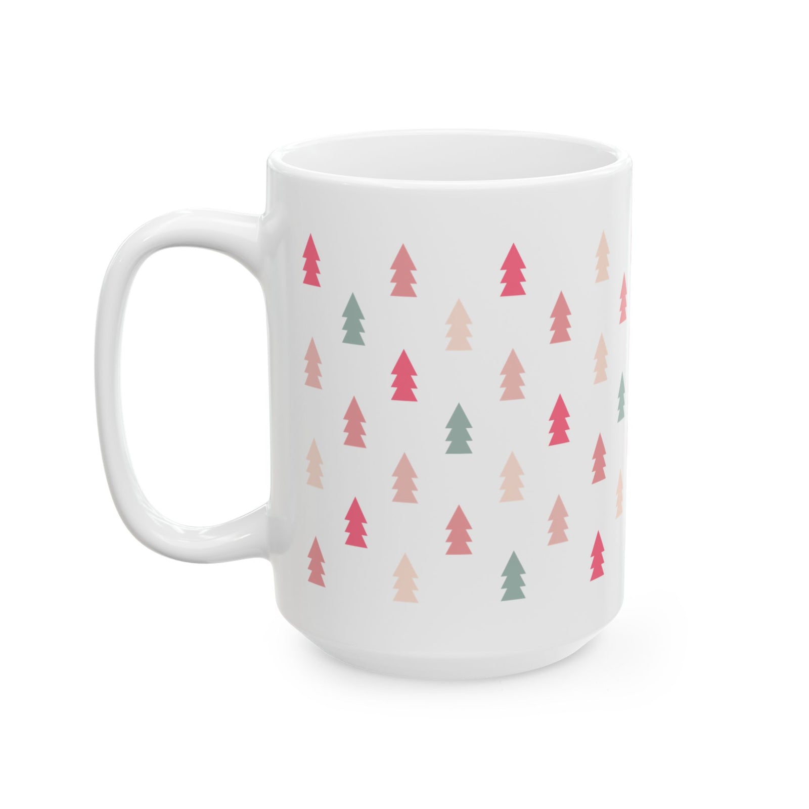 Mini Christmas Trees Ceramic Mug Coffee Cup (11oz & 15oz)