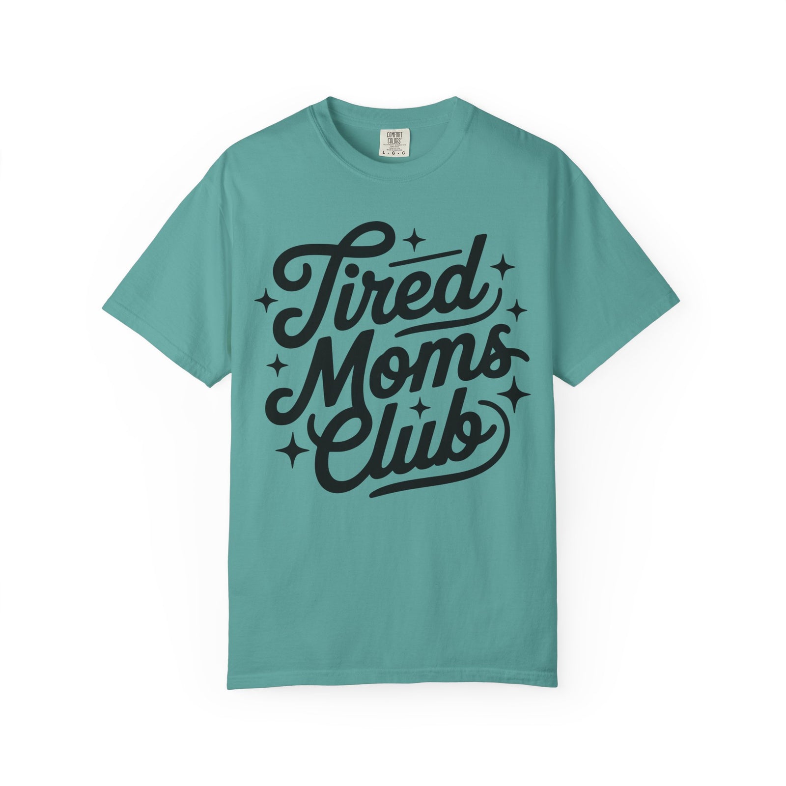 Tired Moms Club Mom T-Shirt Cute Script Graphic Tee