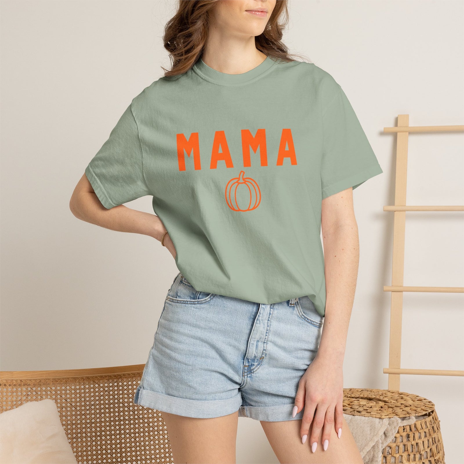 Mama Pumpkin T-Shirt Autumn Mom Graphic Tee