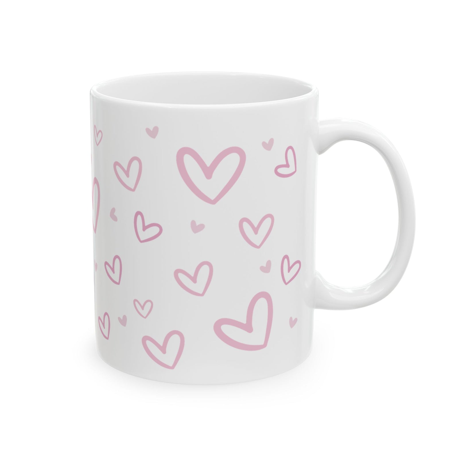 Heart Confetti Mug — Cute Valentine’s Day Coffee Cup (11oz & 15oz) - Sydney So Sweet