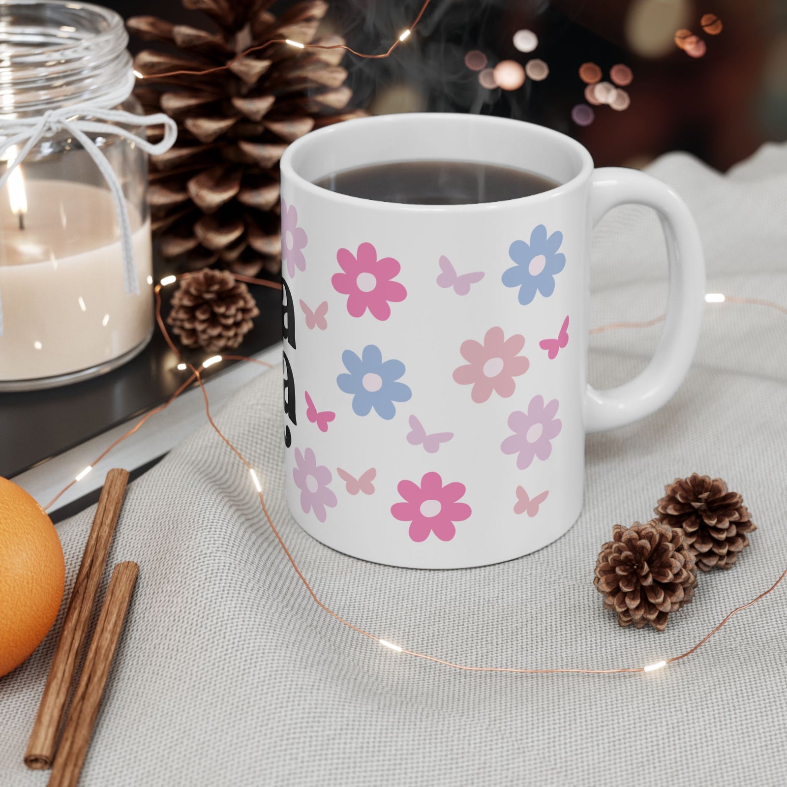 Mama Floral Cute Ceramic Mug Coffee Cup (11oz & 15oz)