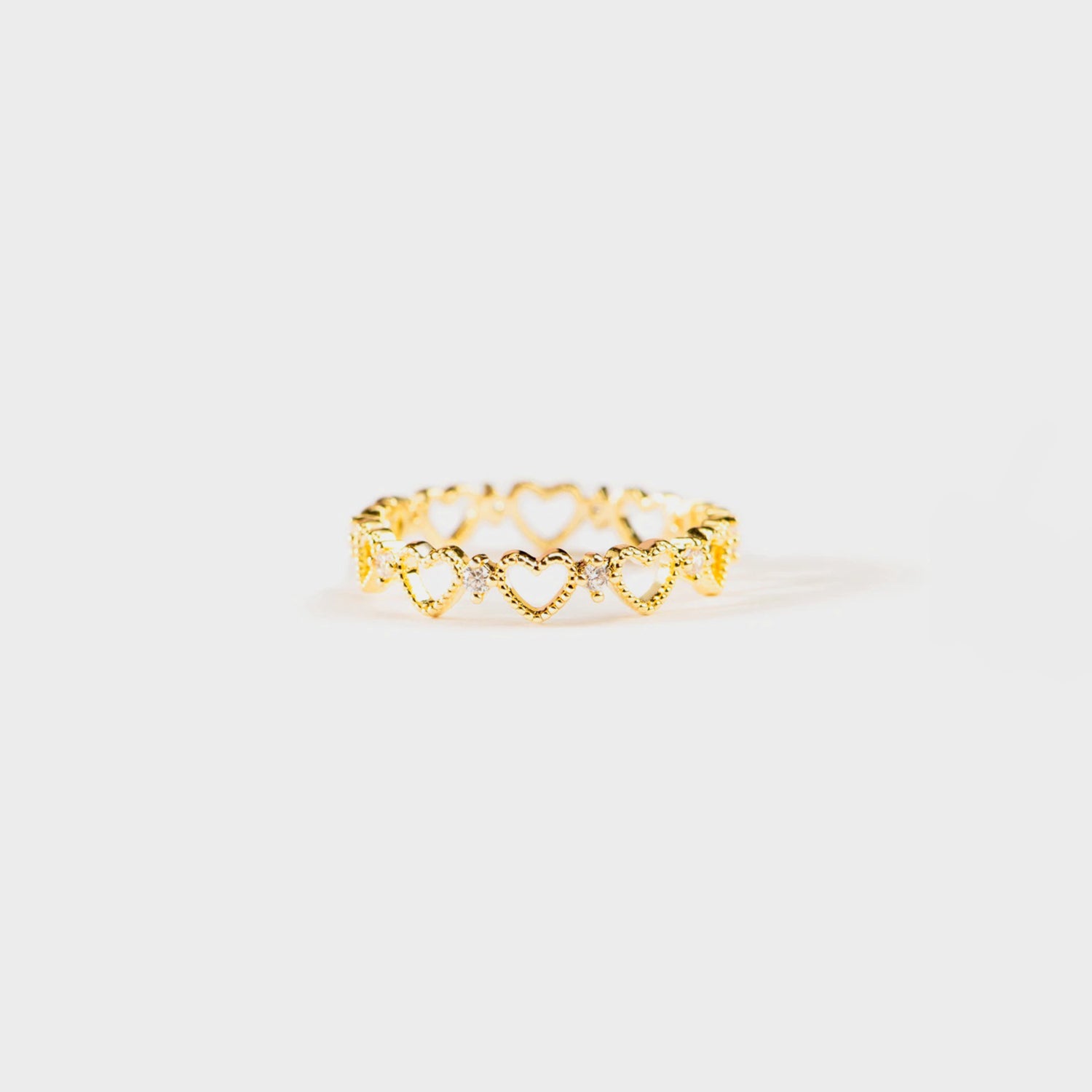 Heart Shape 18K Gold-Plated Ring - Sydney So Sweet