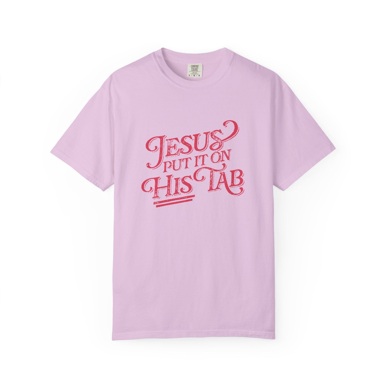 Jesus Put It On His Tab T-Shirt Christian Faith Graphic Unisex Distressed Grunge Tee