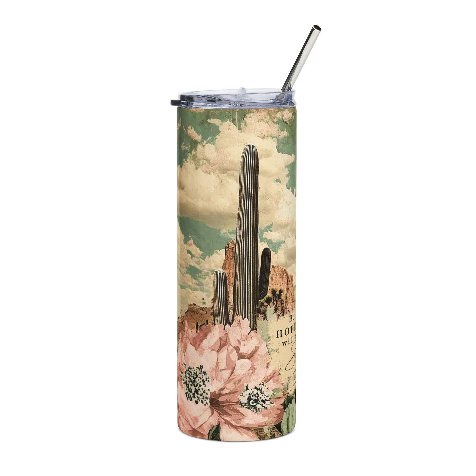 Those Who Hope Isaiah 40:31 Eagle & Cactus 20oz Stainless Tumbler Christian Inspirational Travel Cup