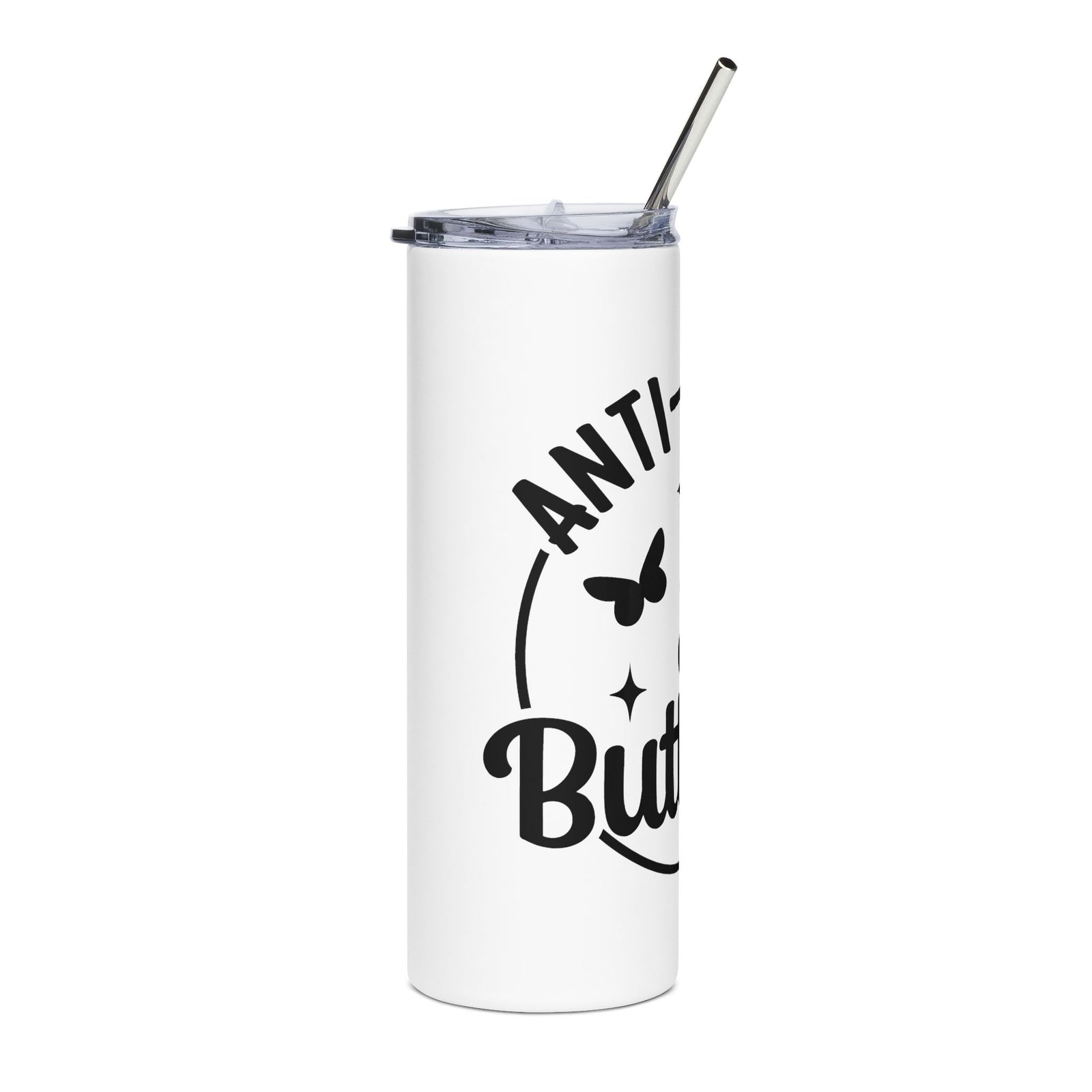 Anti-Social Butterfly 20oz Stainless Tumbler Insulated Inspirational Travel Cup