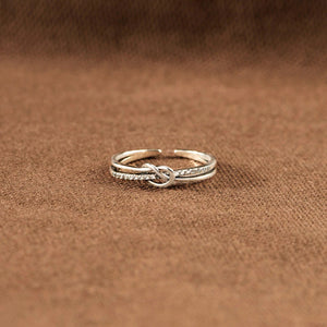 925 Sterling Silver Double-Layered Knot Ring - Sydney So Sweet