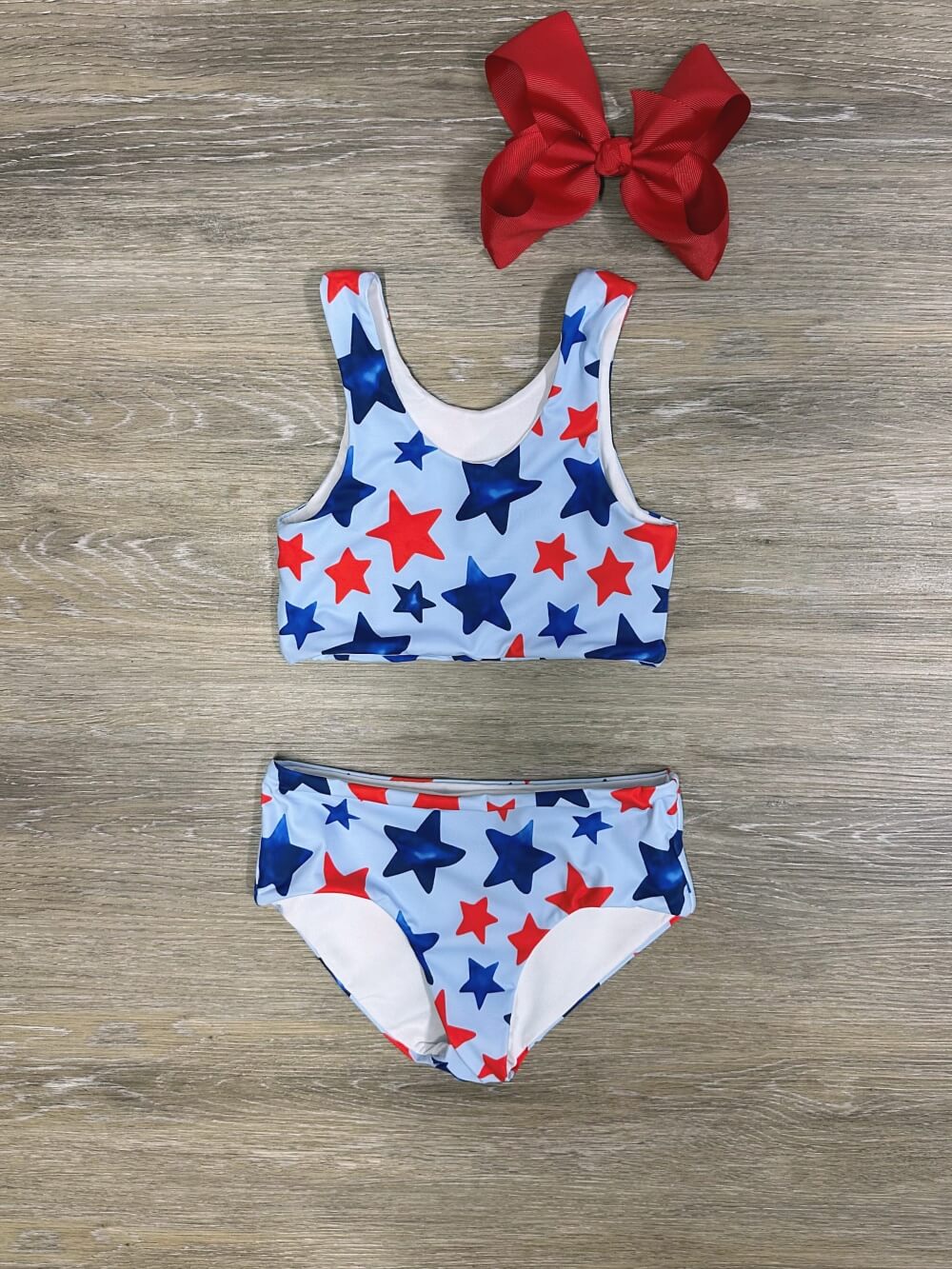 All-American Starlet Girls Two-Piece Patriotic Swimsuit - Sydney So Sweet