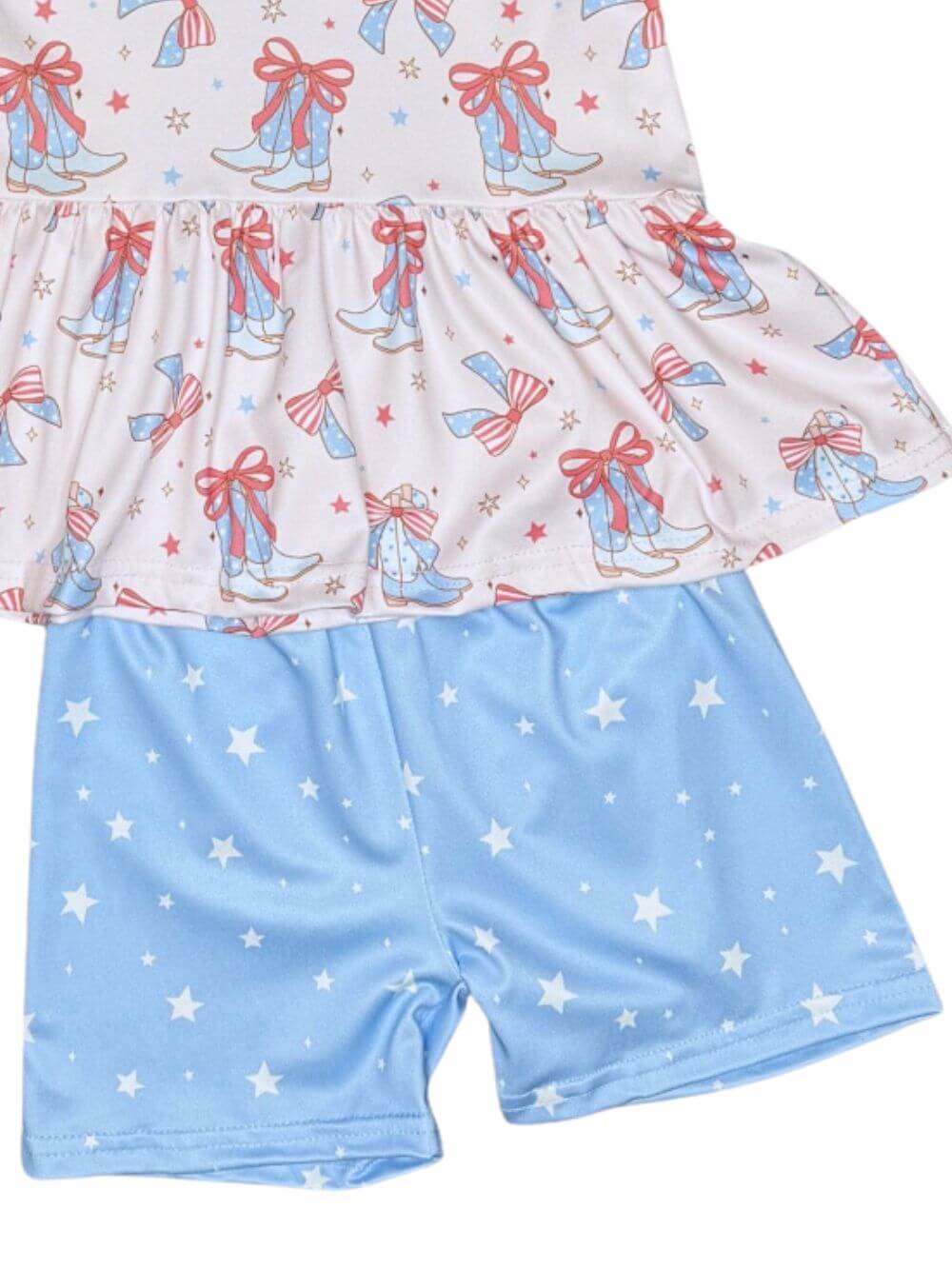 All American Cowgirl Boots Girls Shorts Outfit