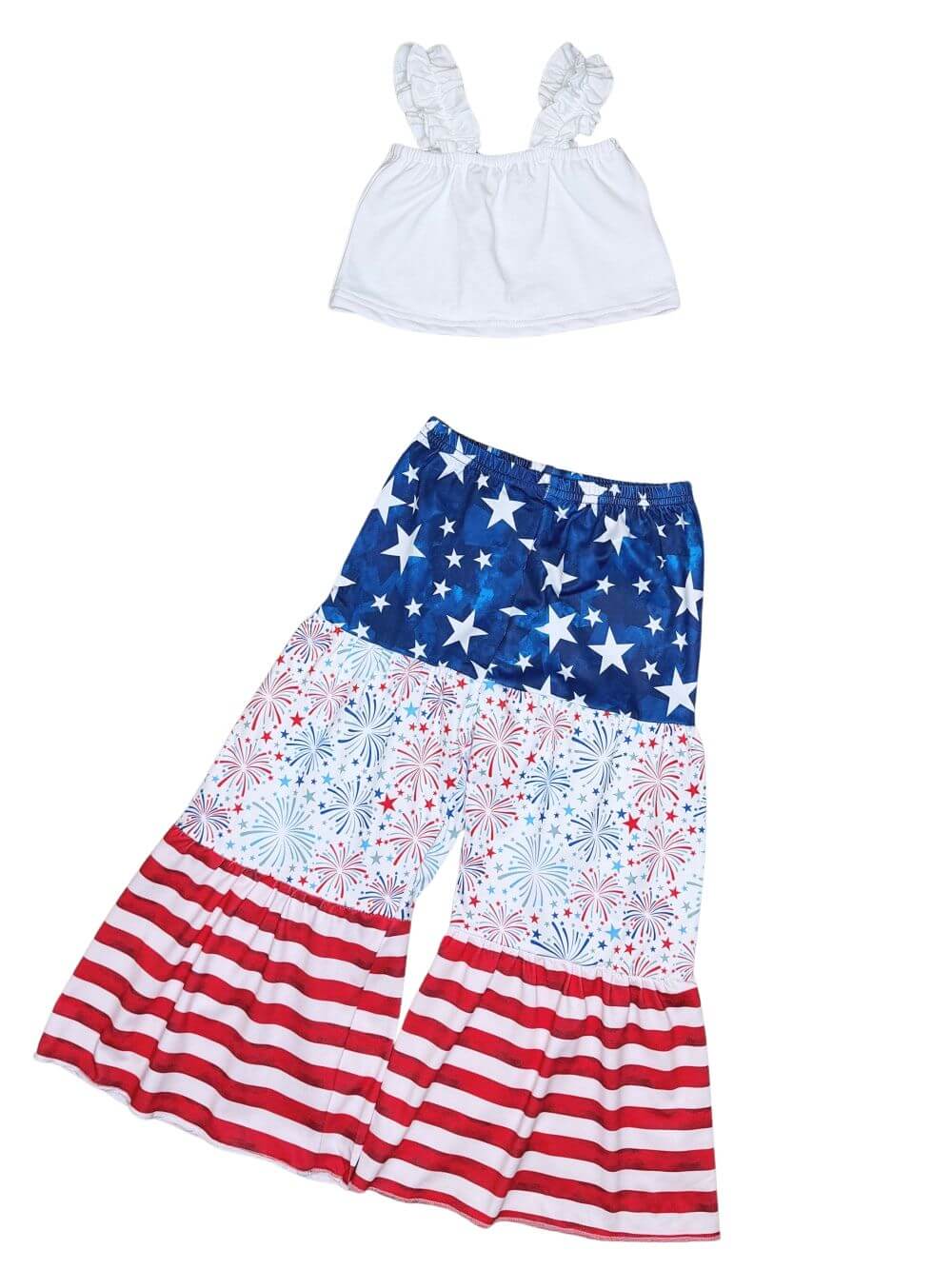 All American Girls Patriotic Bell Bottoms Outfit