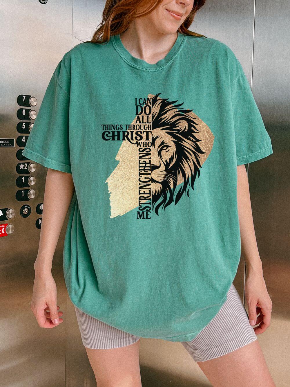 All Things Through Christ Christian Graphic T-Shirt Unisex Short Sleeve Tee - Sydney So Sweet