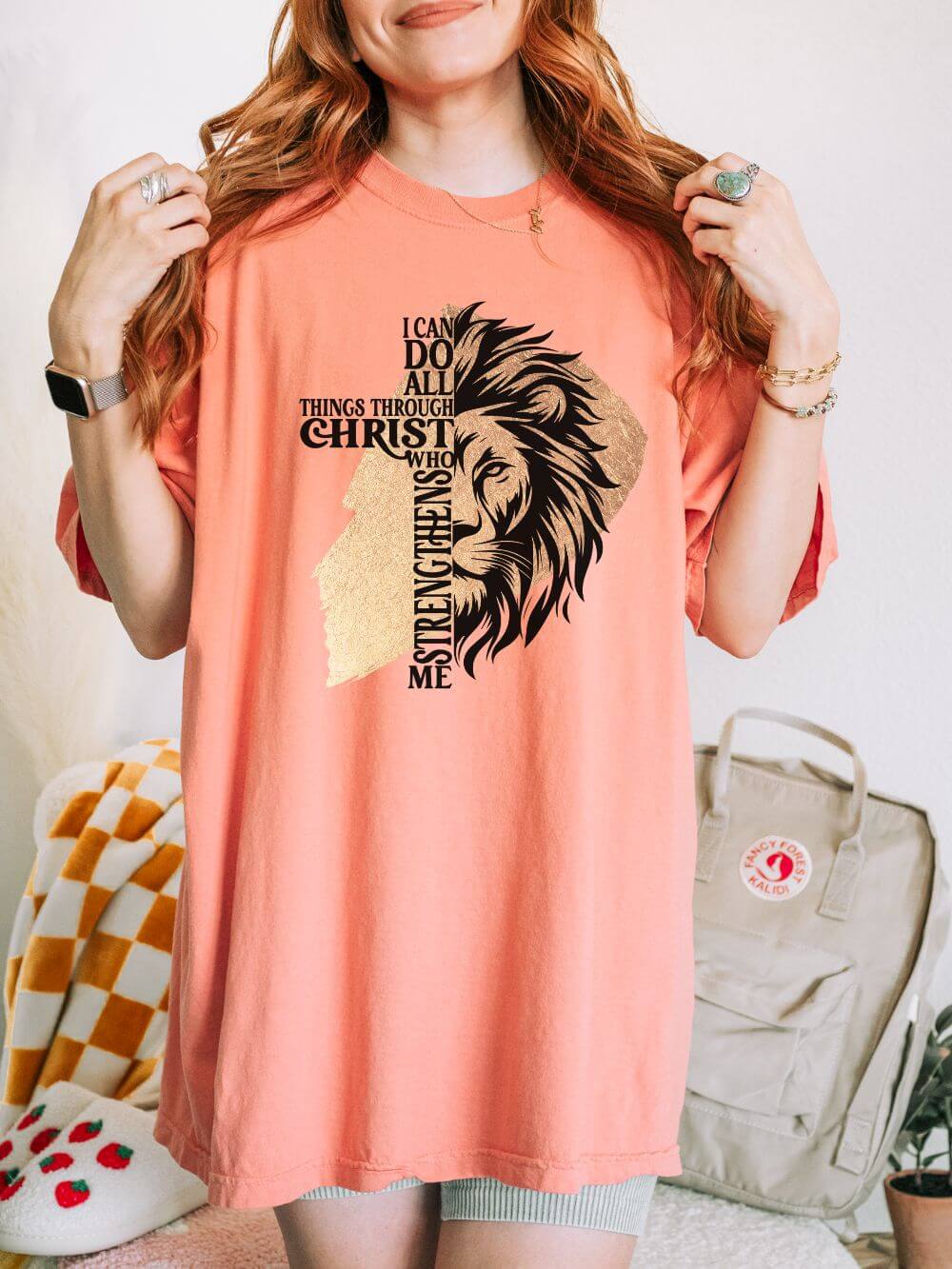 All Things Through Christ Christian Graphic T-Shirt Unisex Short Sleeve Tee - Sydney So Sweet