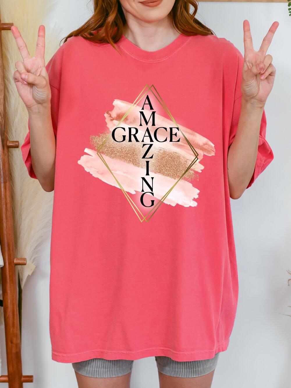 Amazing Grace Christian Graphic T-Shirt Unisex Short Sleeve Tee - Sydney So Sweet