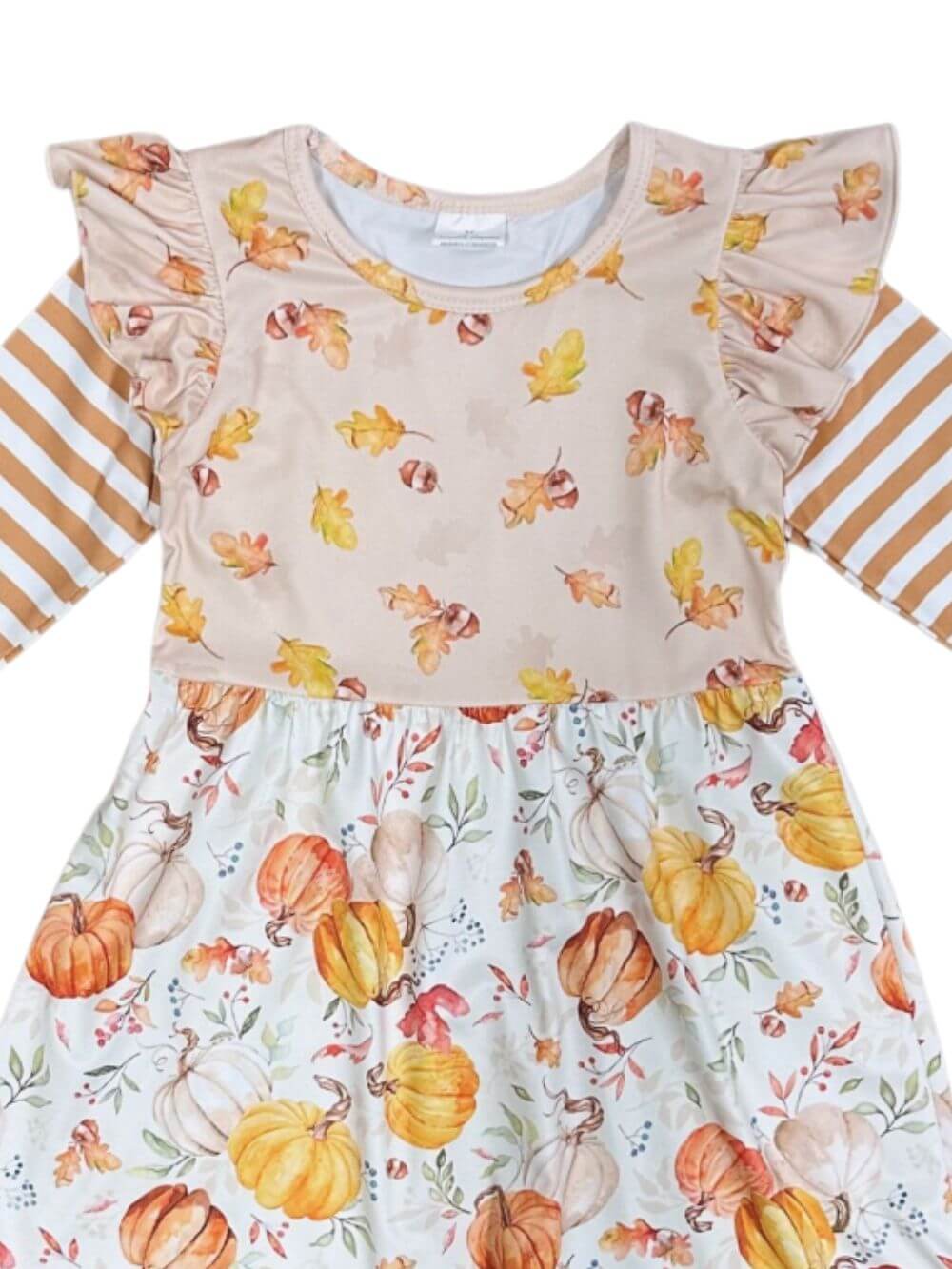 Autumn Cutie Girls Pumpkin Patch Twirl Dress - Sydney So Sweet