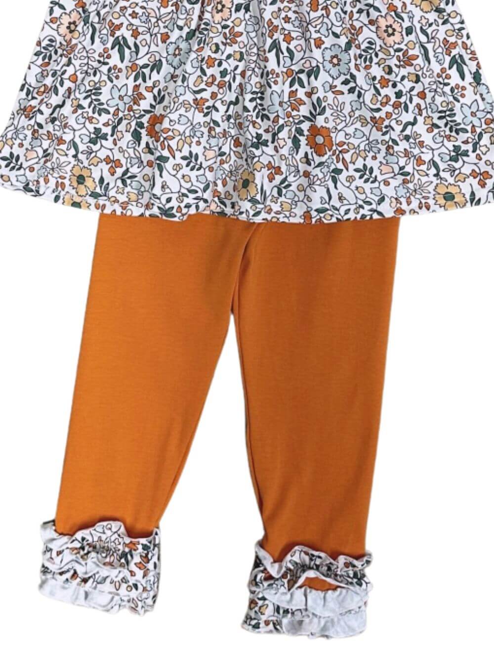 Autumn Petals Peplum Girls Pants Outfit - Sydney So Sweet