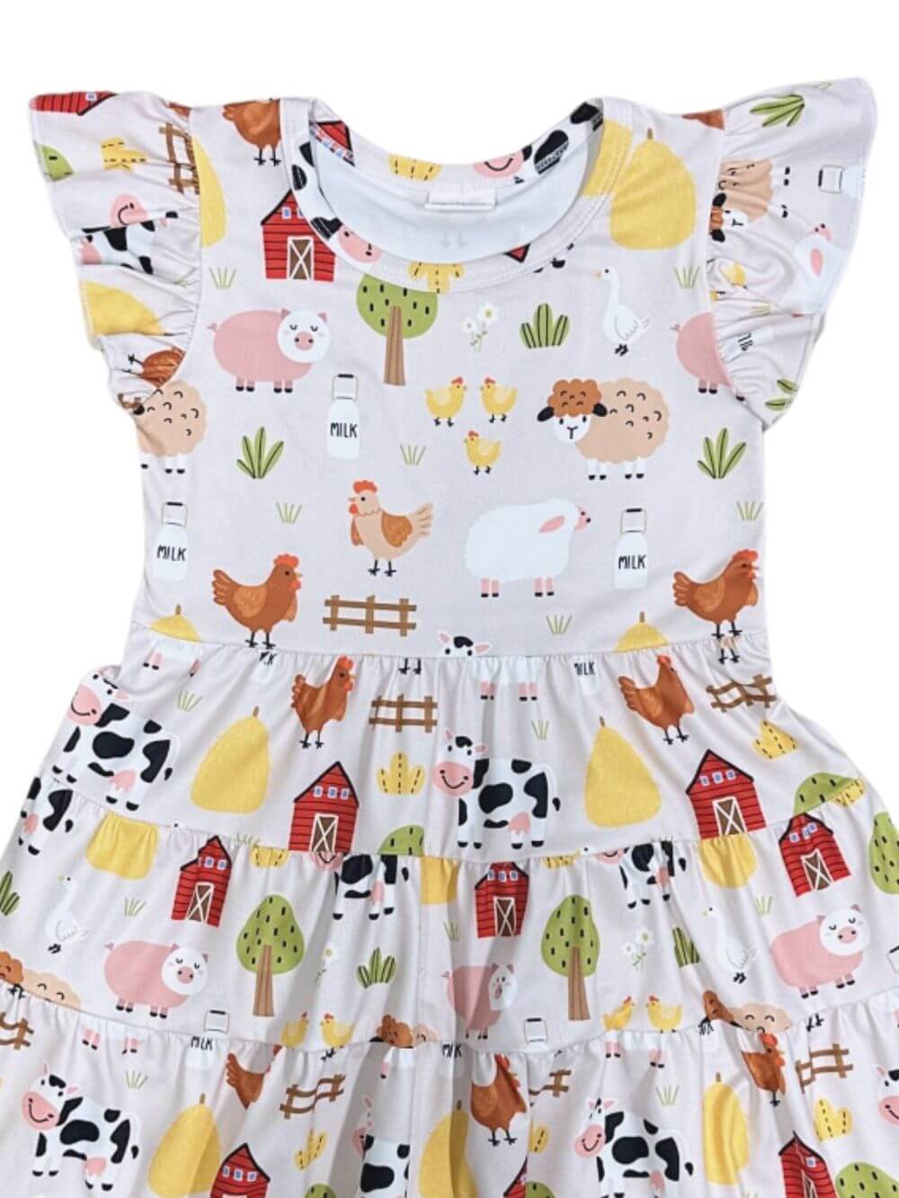 Barnyard Bash Girls Tiered Twirl Dress - Sydney So Sweet
