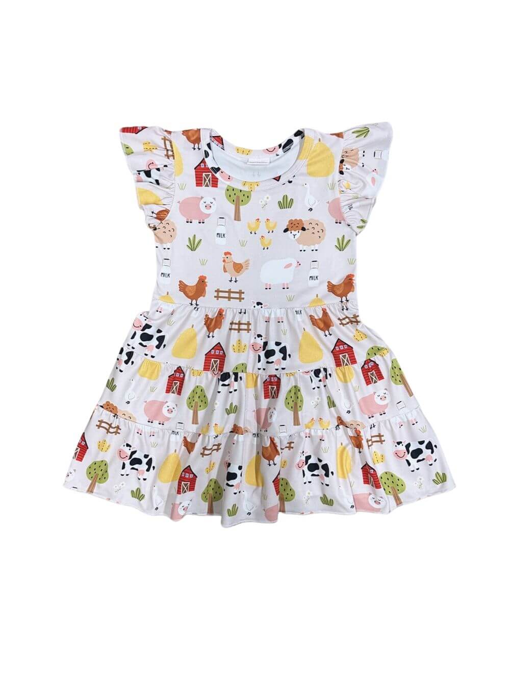 Barnyard Bash Girls Tiered Twirl Dress - Sydney So Sweet