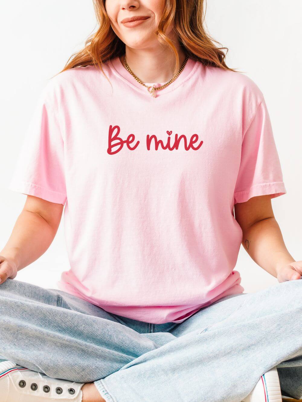 Be Mine Valentine's Day Heart Tee Graphic Unisex Shor Sleeve T-Shirt