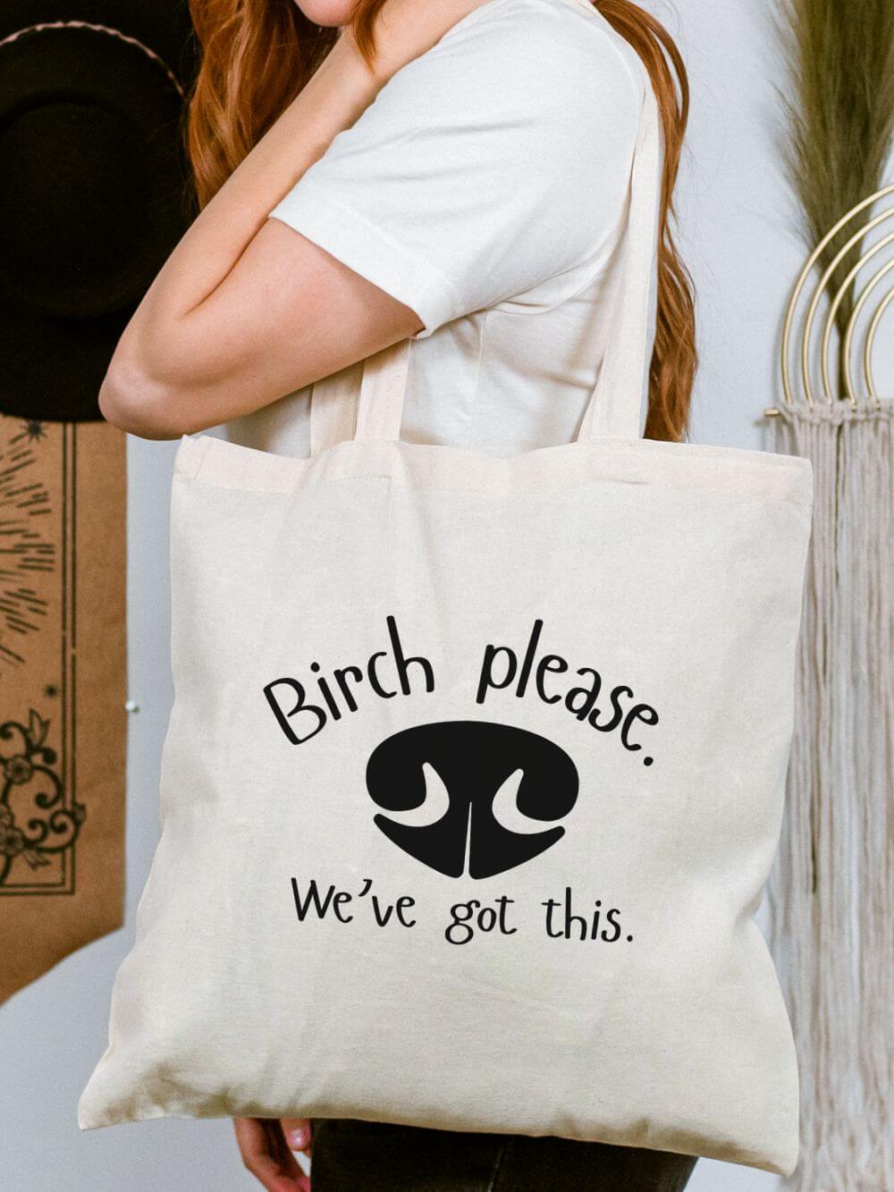 Birch Please We Got This Dog Scent Sport Cotton Canvas Tote Bag