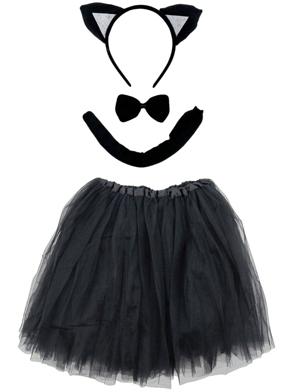 Adult Black Cat Costume - Tutu Skirt, Tail, & Headband Set for Adult or Plus Size - Sydney So Sweet