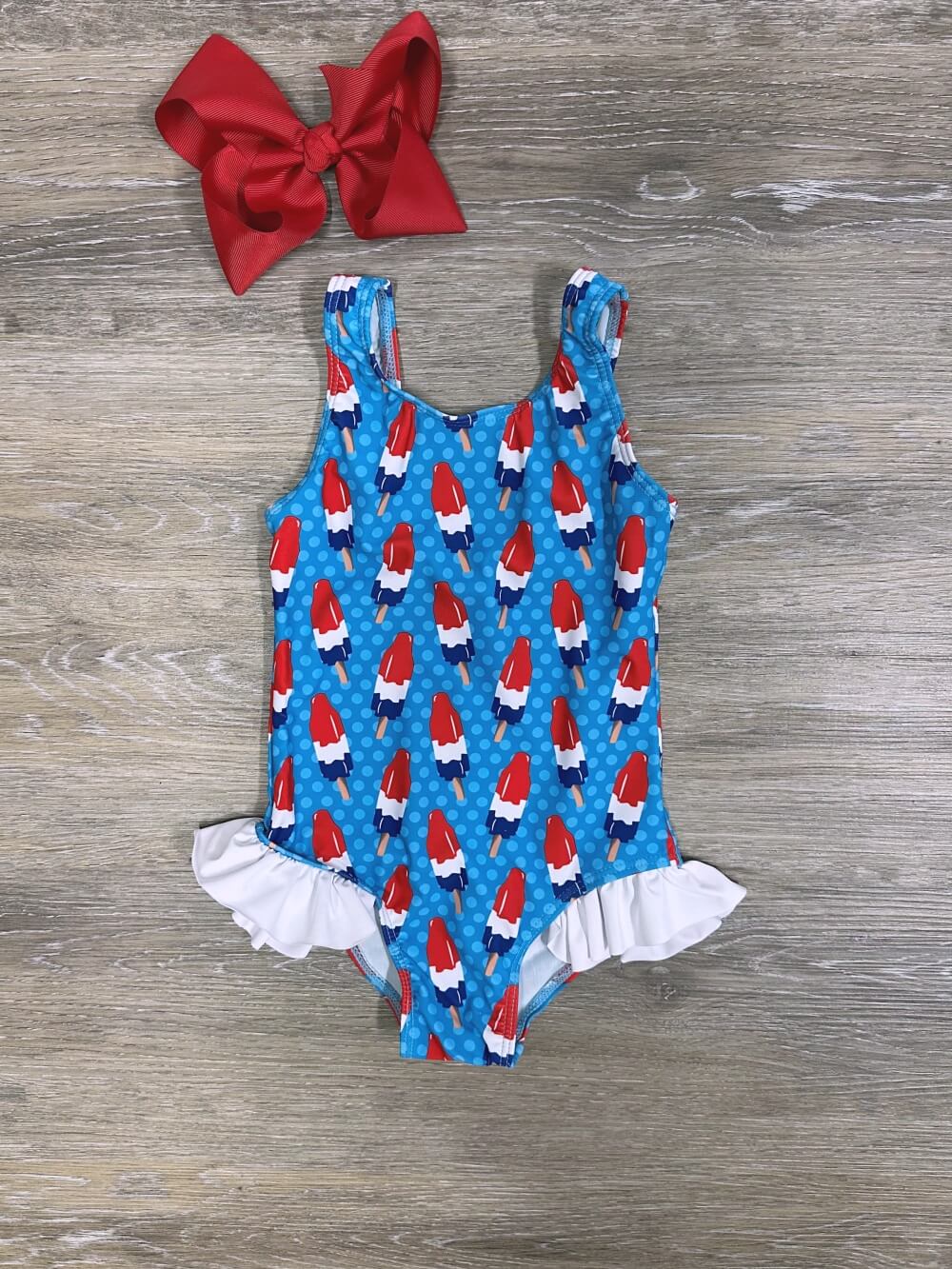 Bomb Pop & Splash Girls Patriotic One-Piece Swimsuit - Sydney So Sweet