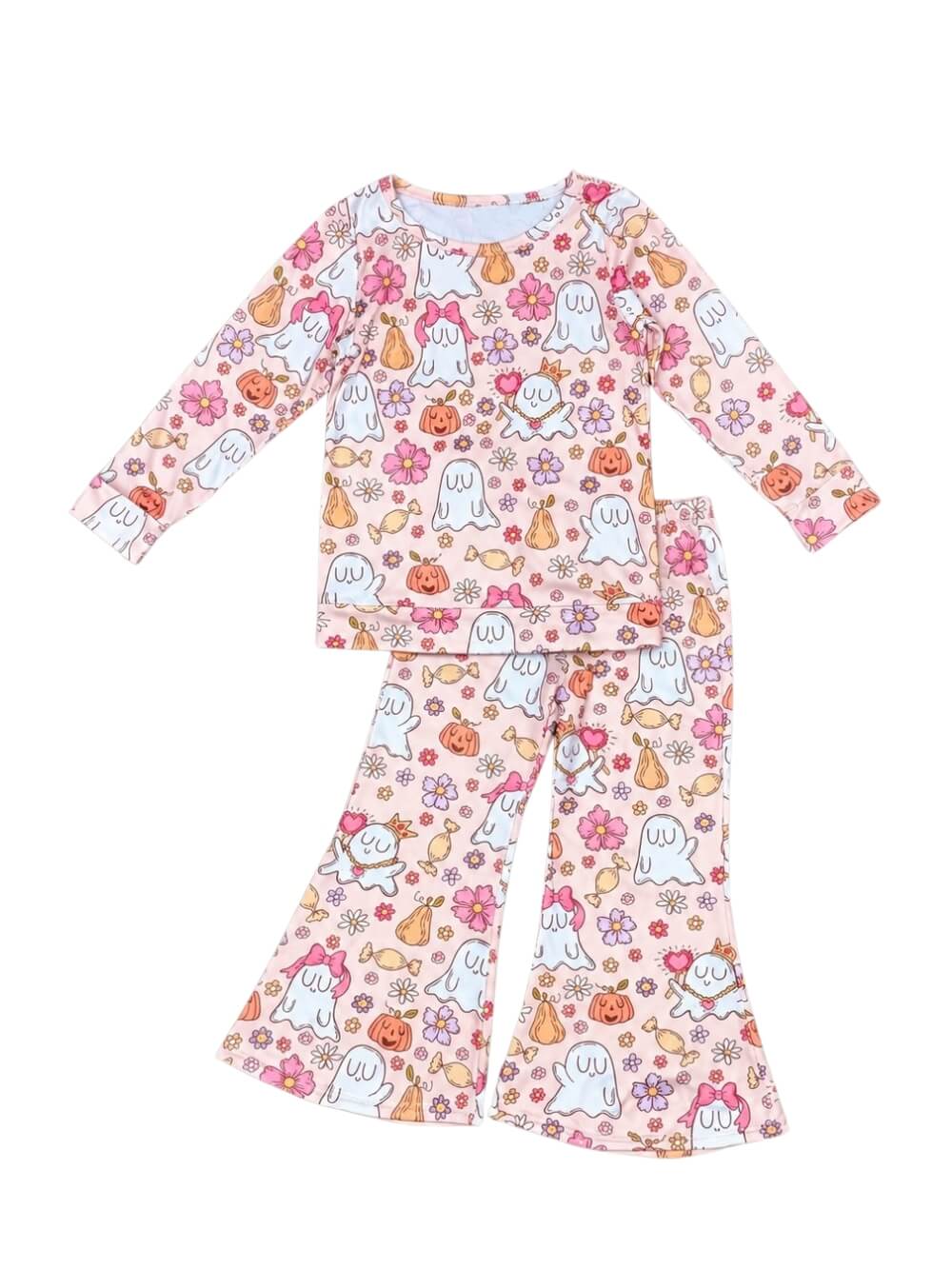 Boo & Blooms Girls Halloween Bell Bottoms Outfit