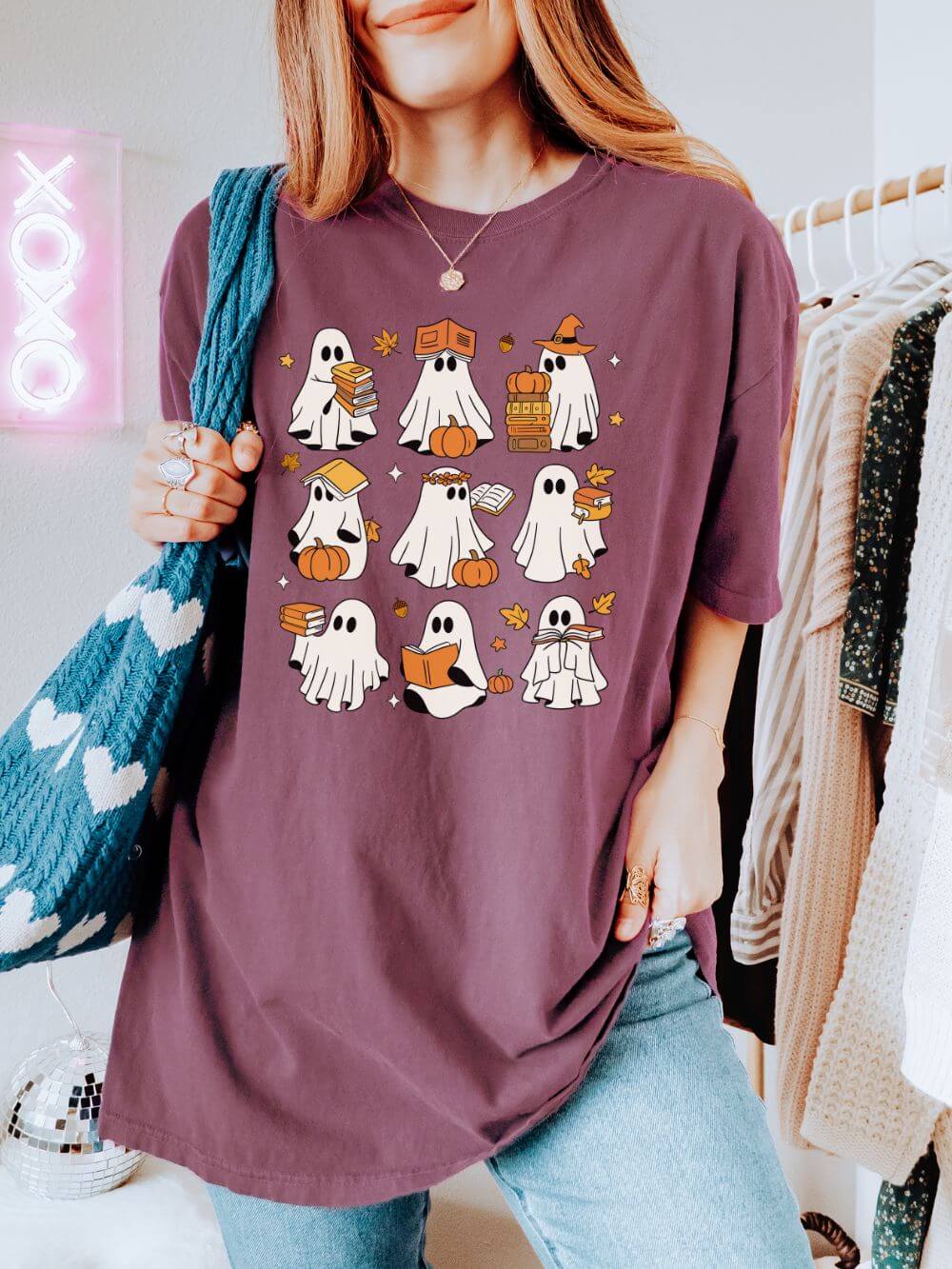 Bookish Boos Halloween Unisex Tee Comfort Colors Short Sleeve Book Lover Graphic T-Shirt - Sydney So Sweet