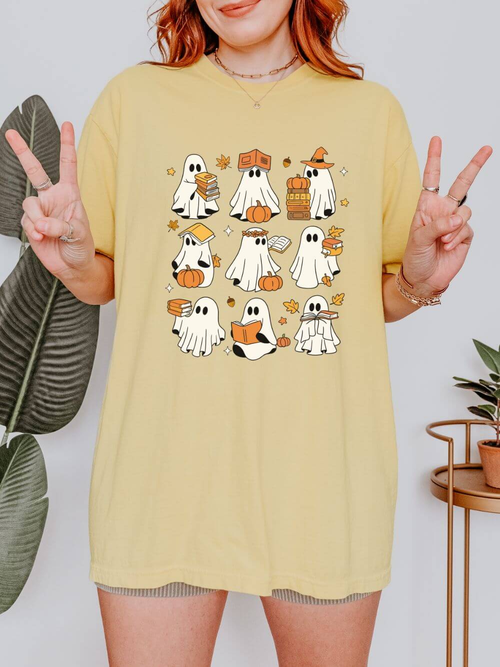 Bookish Boos Halloween Unisex Tee Comfort Colors Short Sleeve Book Lover Graphic T-Shirt - Sydney So Sweet