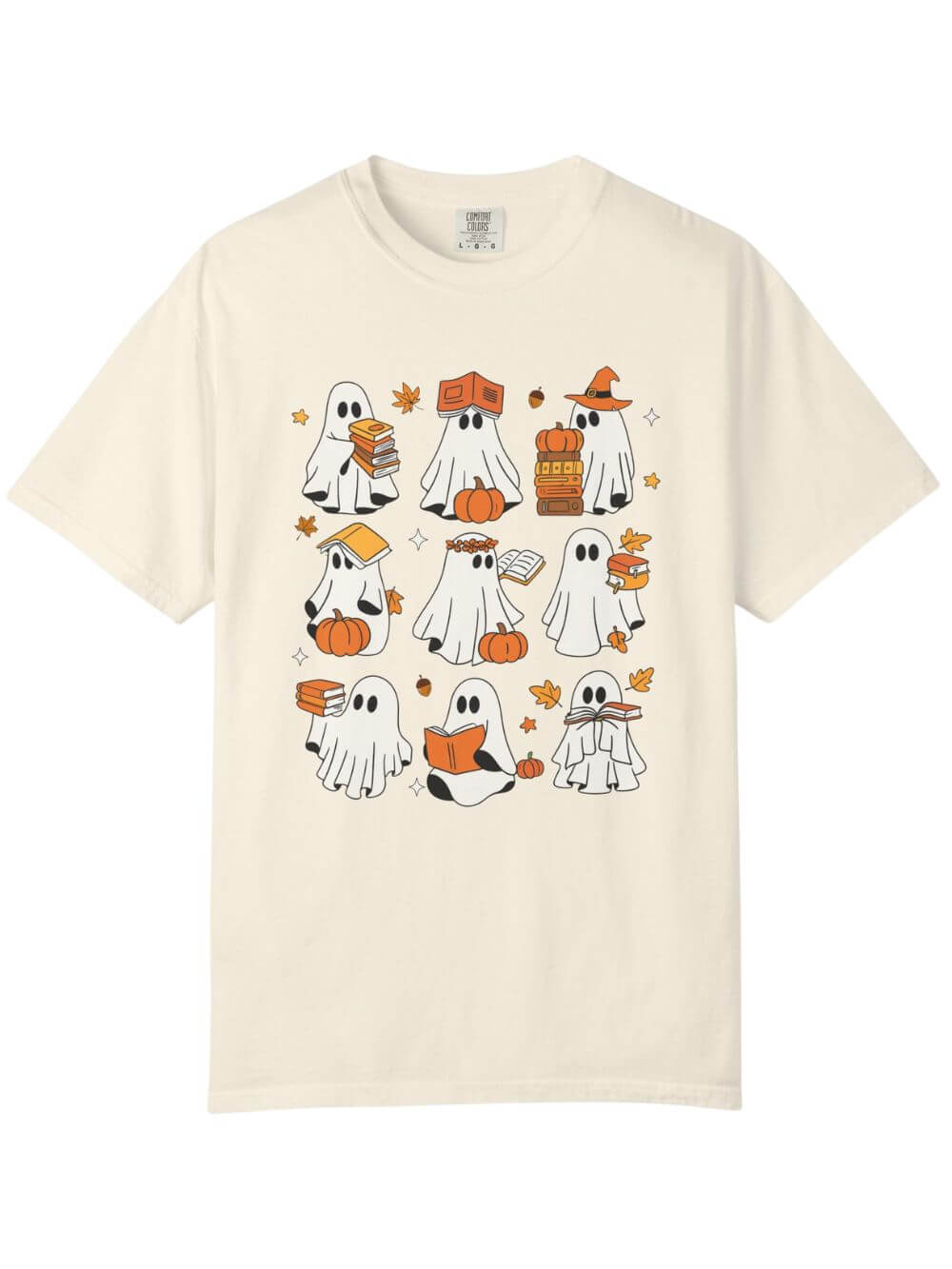 Bookish Boos Halloween Unisex Tee Comfort Colors Short Sleeve Book Lover Graphic T-Shirt - Sydney So Sweet