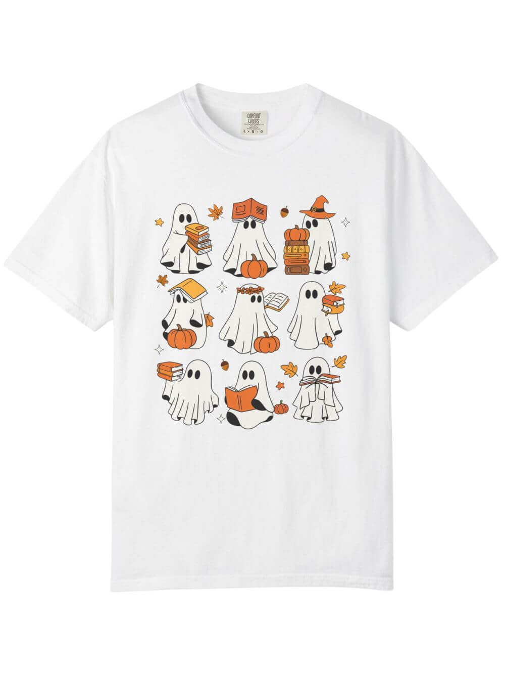 Bookish Boos Halloween Unisex Tee Comfort Colors Short Sleeve Book Lover Graphic T-Shirt - Sydney So Sweet