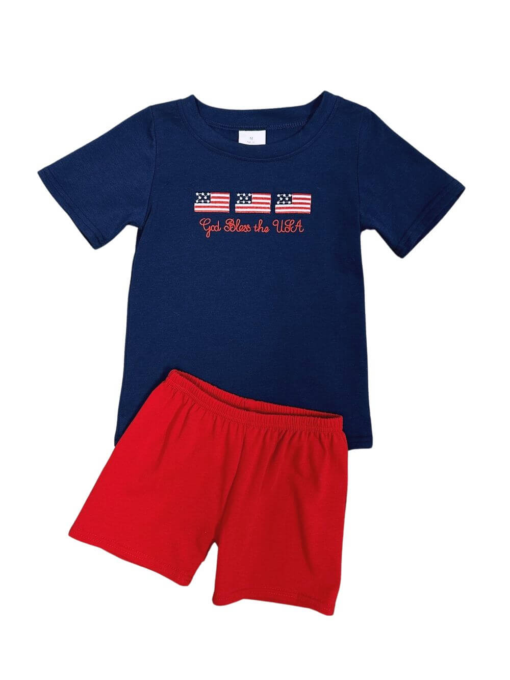 God Bless the USA Boys Flag Shirt & Short Set - Sydney So Sweet