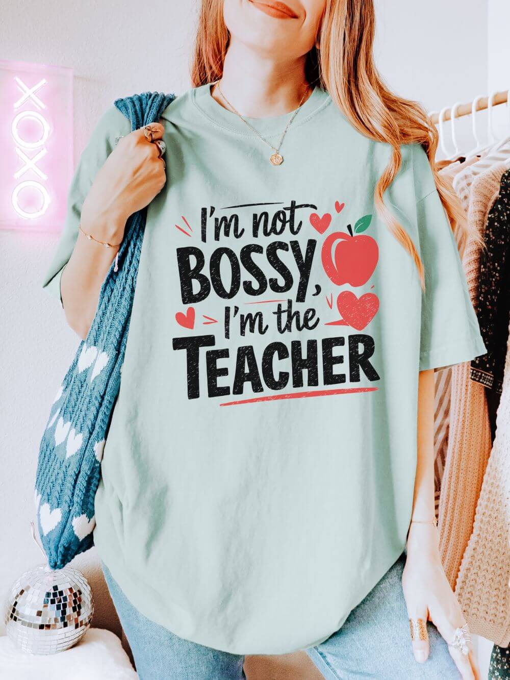 I'm Not Bossy I'm the Teacher T-Shirt Funny Teacher Appreciation Tee