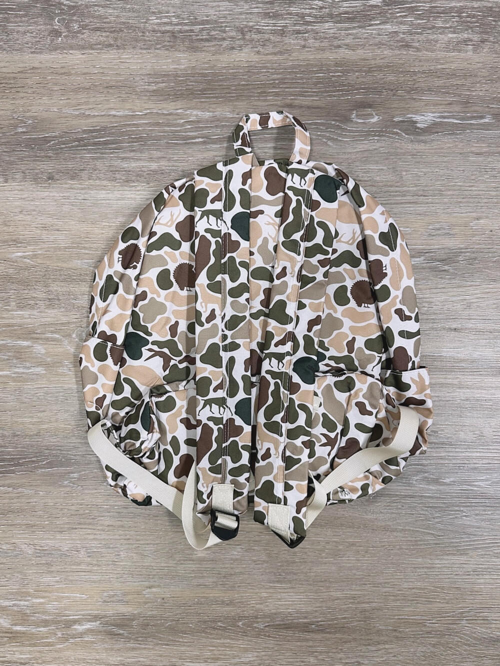 Brown Camo Print Bows Kids' Full Size School Backpack - Sydney So Sweet