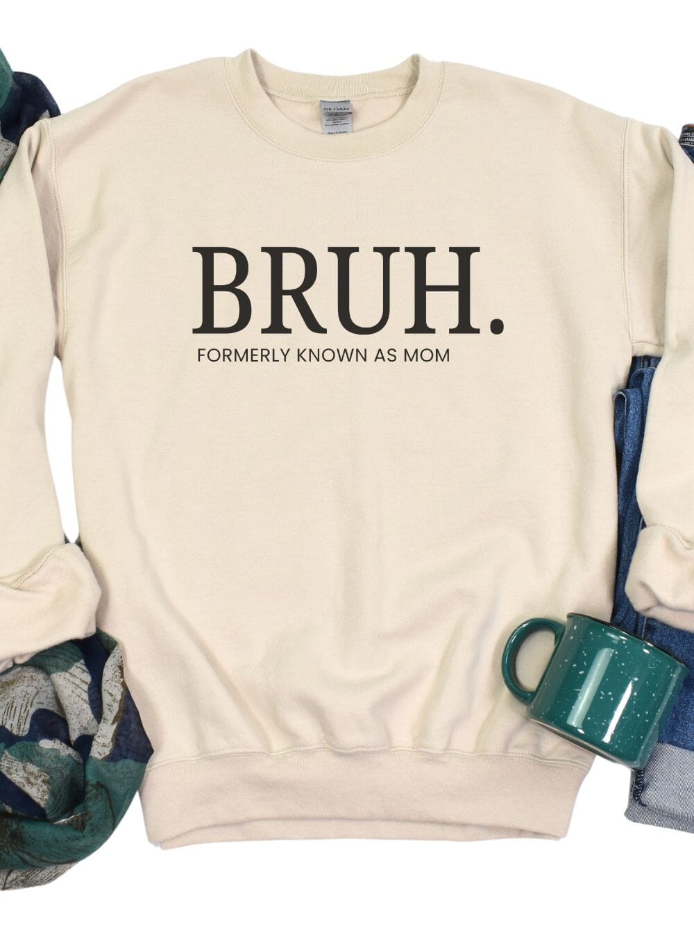 Bruh Crewneck Sweatshirt - Perfect Gift for Moms, Comfy Casual Wear - Sydney So Sweet