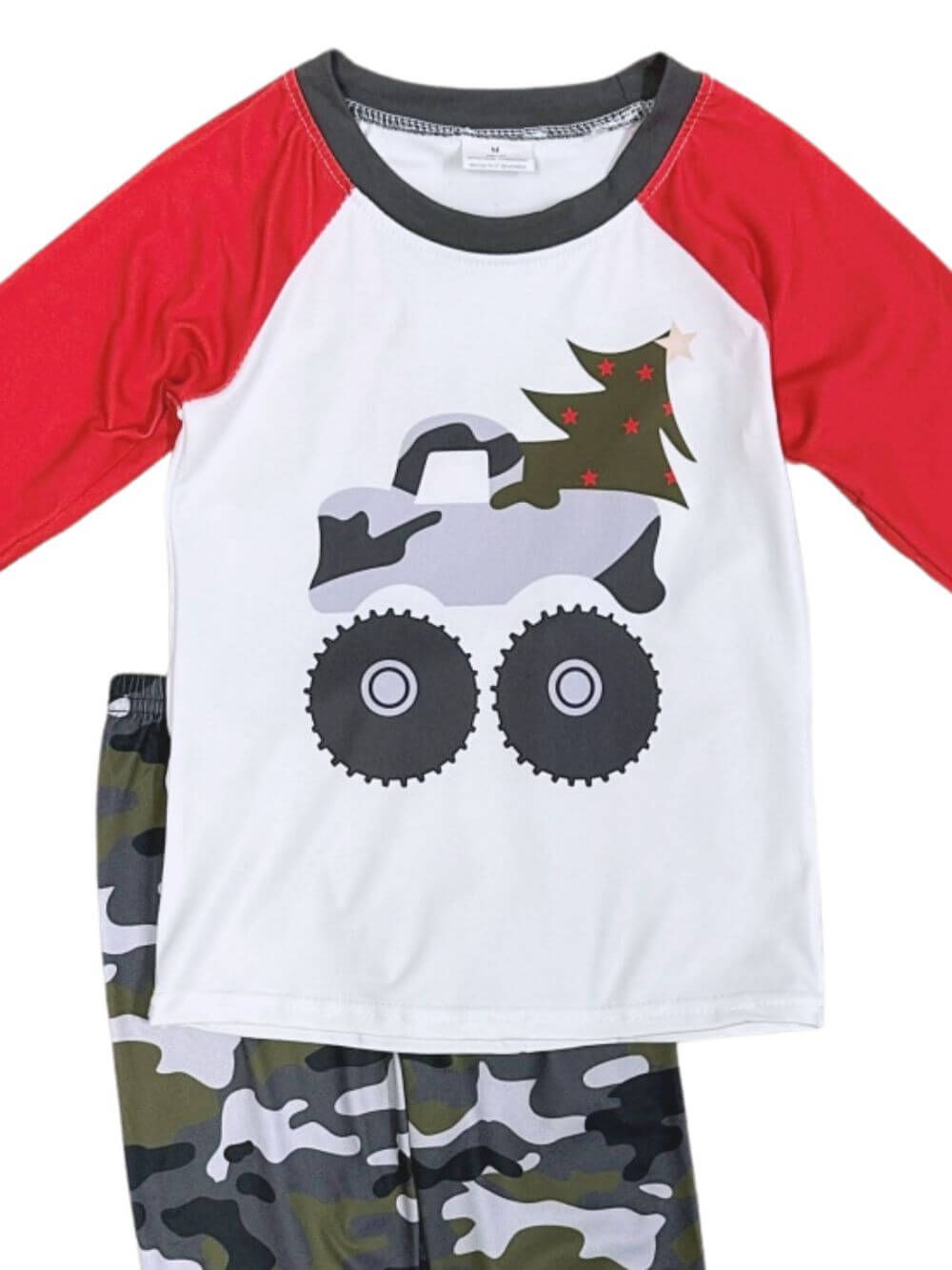 Camo Christmas Monster Truck Boys Outfit - Sydney So Sweet