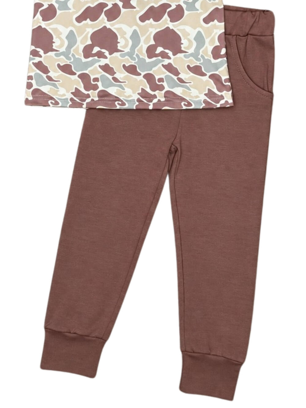 Camo Pumpkin Boys Fall T-Shirt & Jogger Pants Outfit