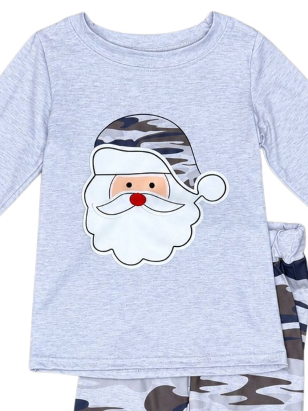 Camo Santa Kids Christmas Jogger Outfit