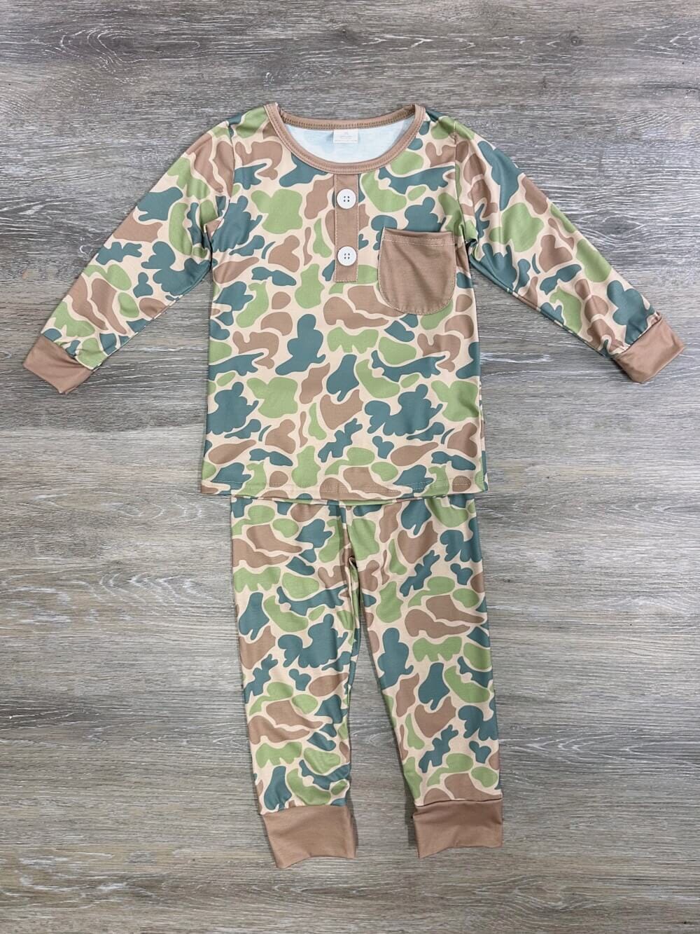 Camo Camo Boys or Girls 2 Piece Lounge Set - Sydney So Sweet