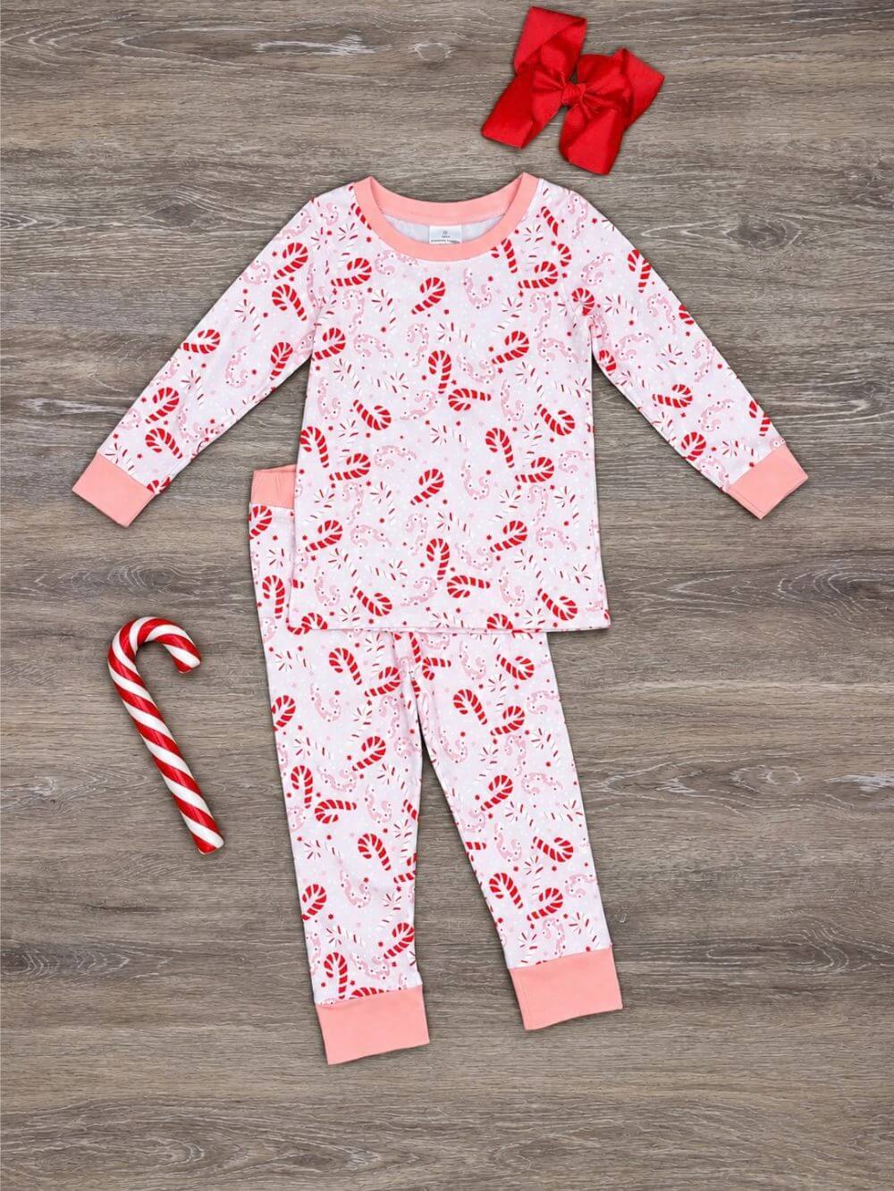 Candy Cane Wishes Girls Christmas Lounge Set