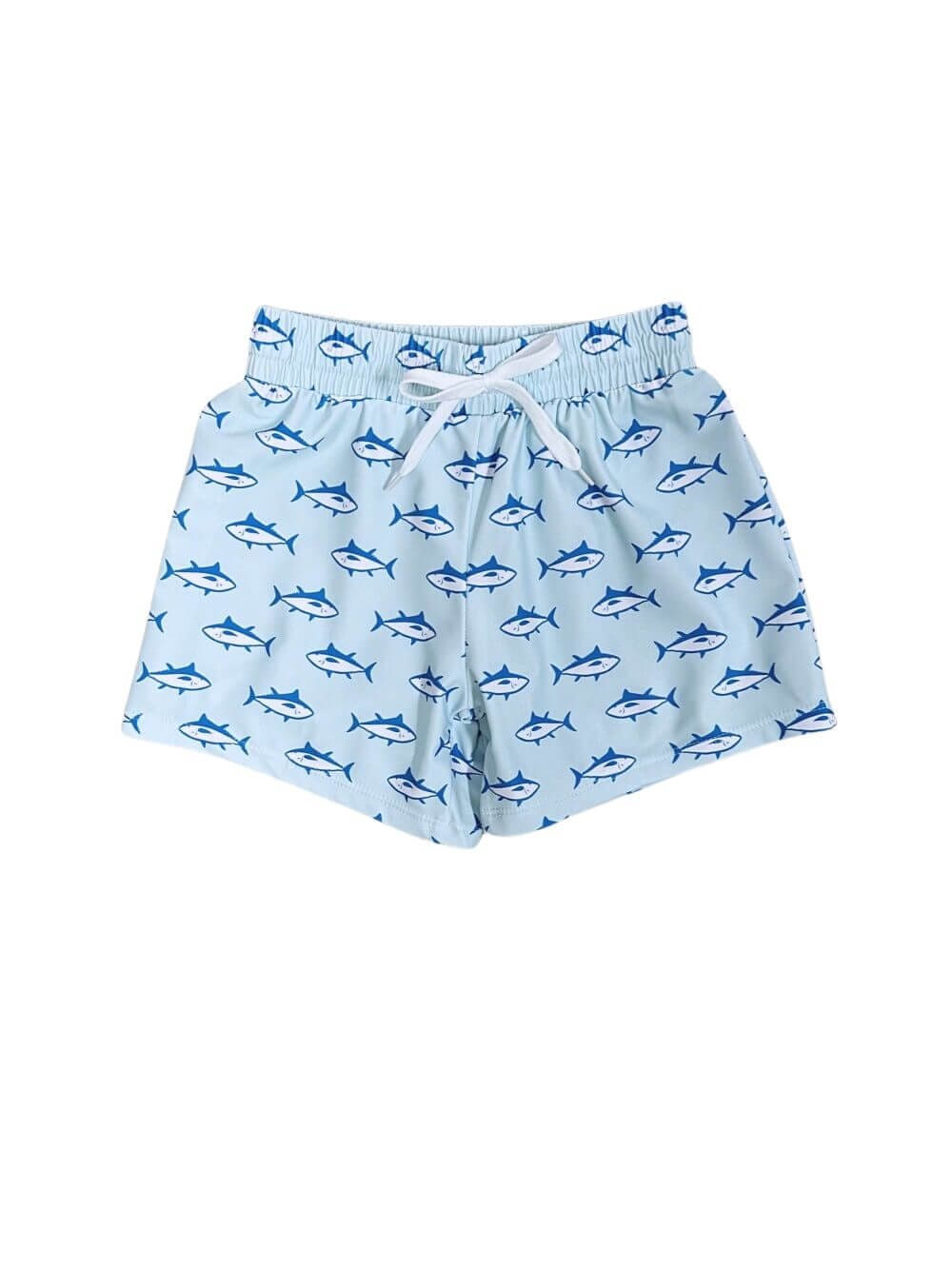 Catch of the Day Boys Blue Fish Swim Shorts - Sydney So Sweet
