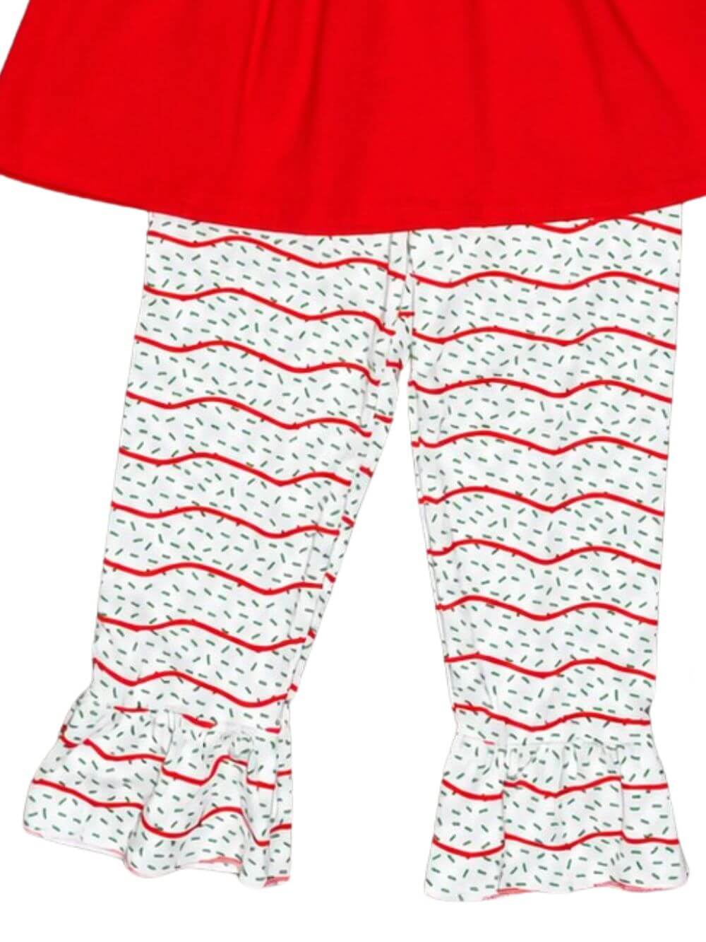 Christmas Cakes Girls Holiday Tunic & Ruffle Pants Outfit