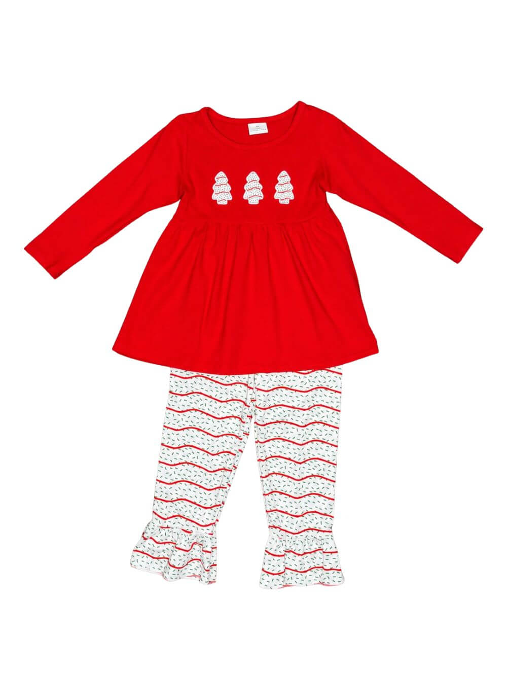 Christmas Cakes Girls Holiday Tunic & Ruffle Pants Outfit