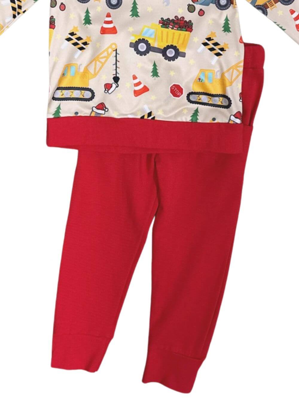 Christmas Construction Crew Boys Jogger Outfit - Sydney So Sweet