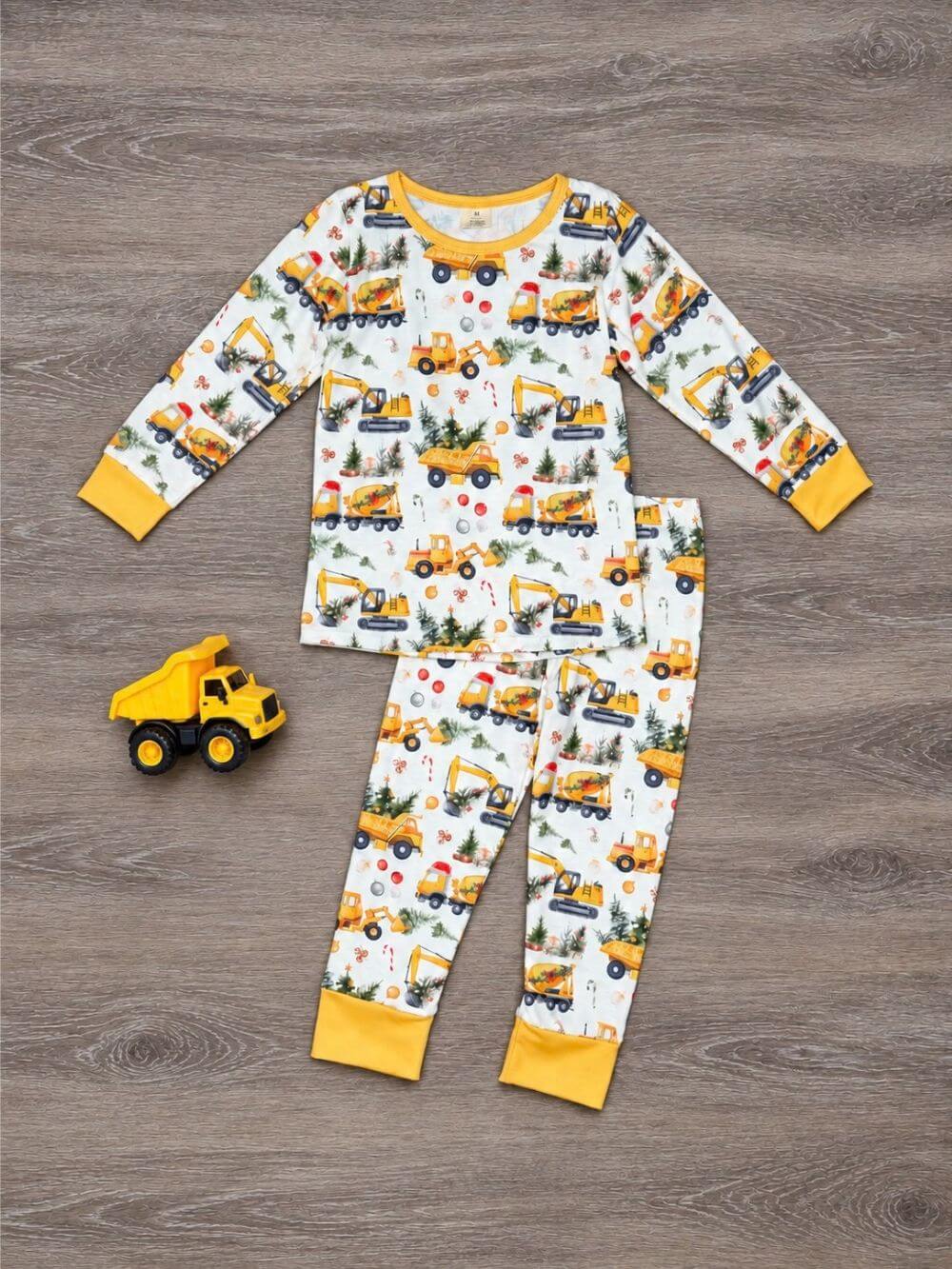 Christmas Construction Trucks Kids Comfy Lounge Set