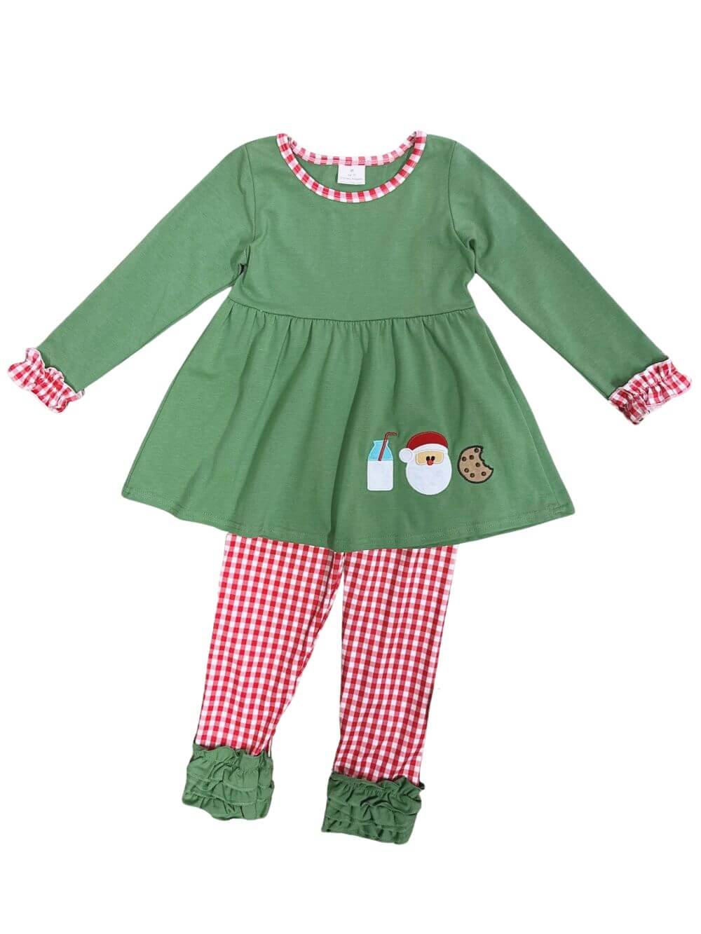 Christmas Milk & Cookies Girls Santa Claus Outfit - Sydney So Sweet