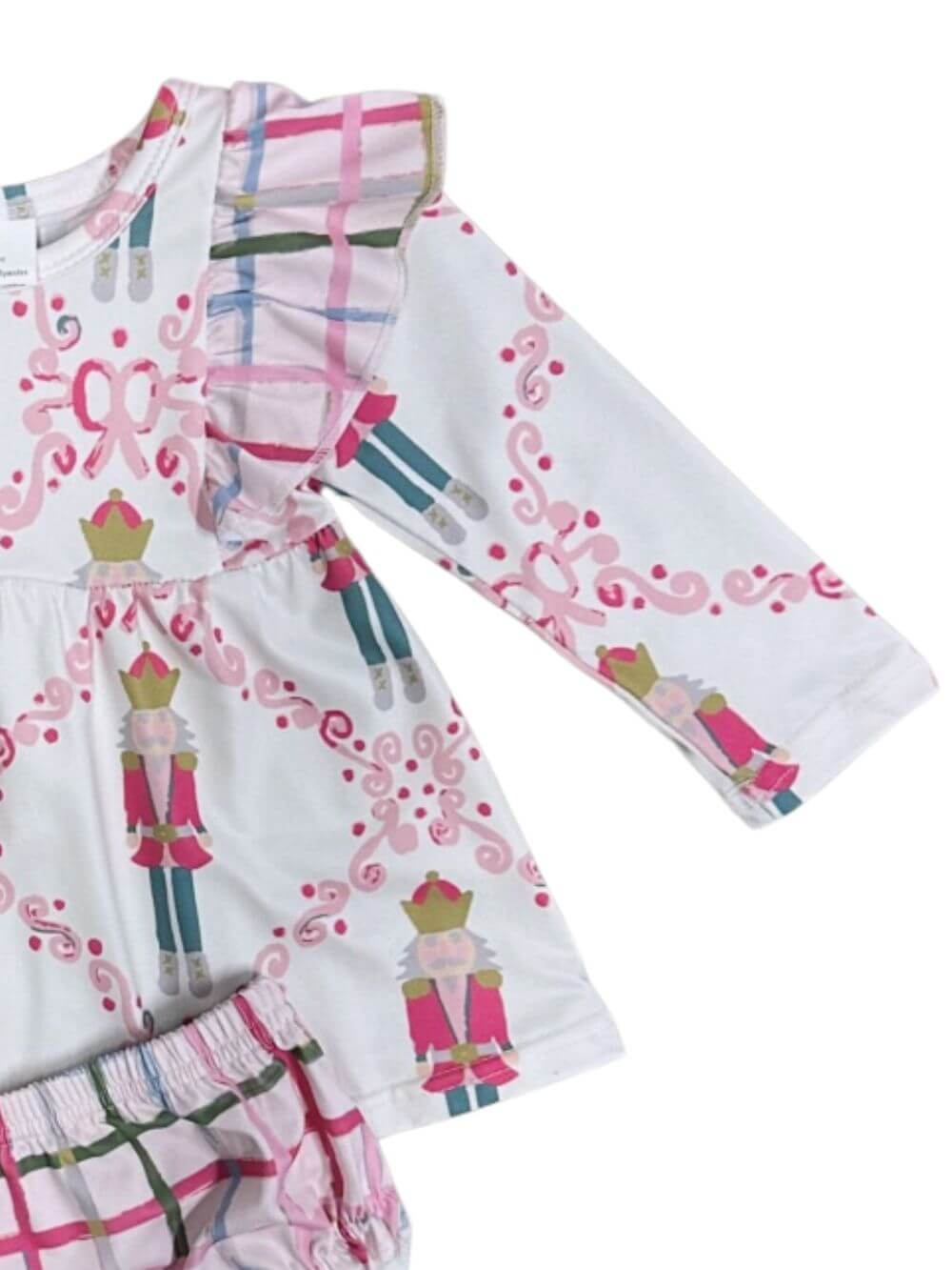 Christmas Nutcracker & Plaid 2 Piece Girls Baby Outfit - Sydney So Sweet