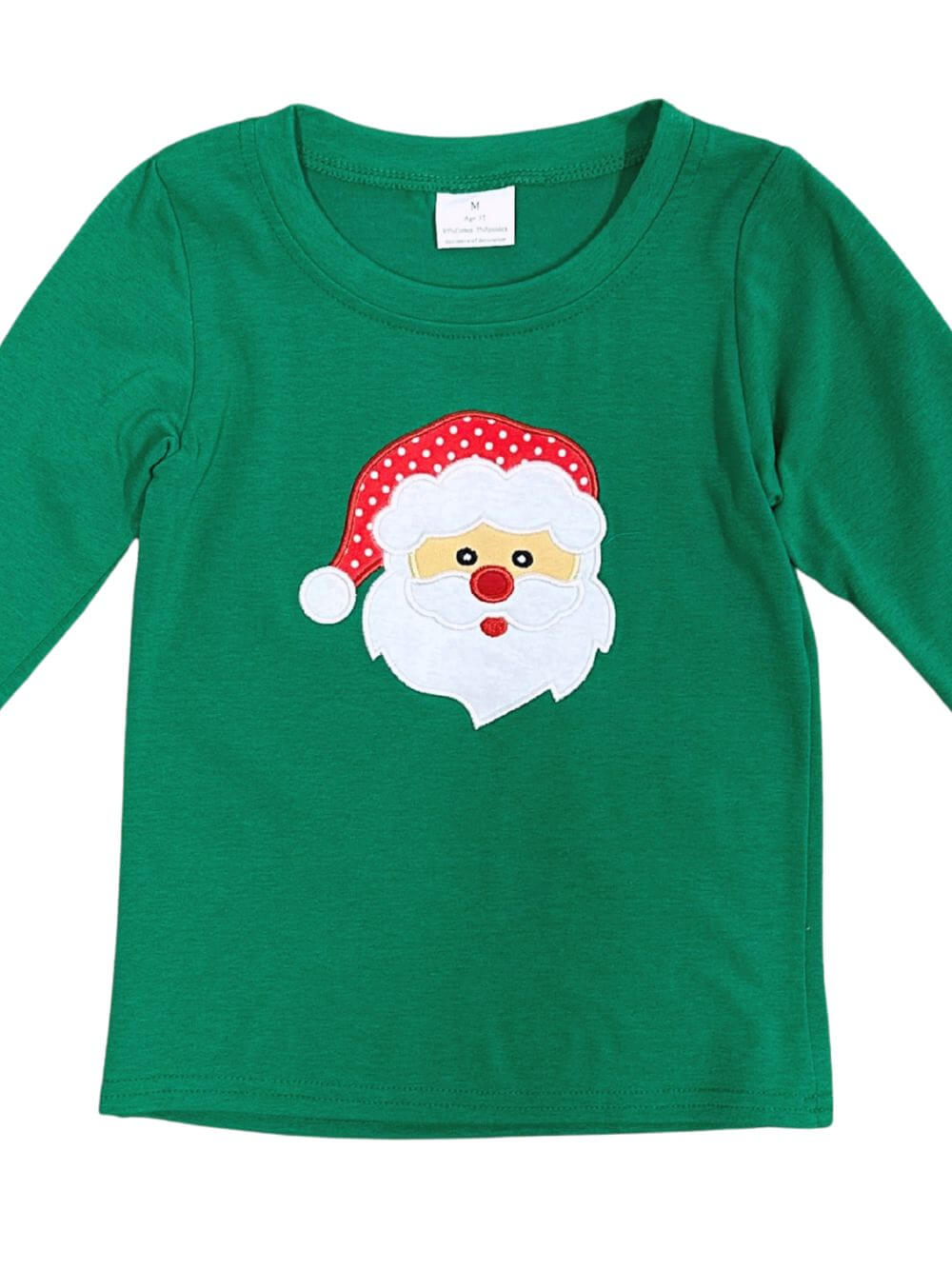 Classic Green Christmas Santa Claus Boys Top - Sydney So Sweet