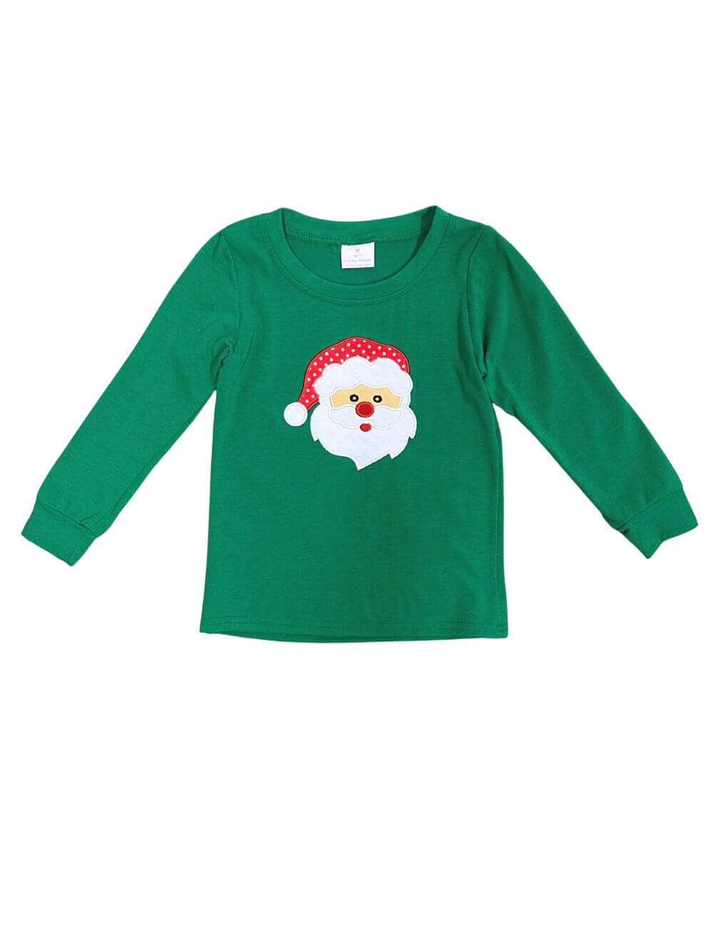 Classic Green Christmas Santa Claus Boys Top - Sydney So Sweet