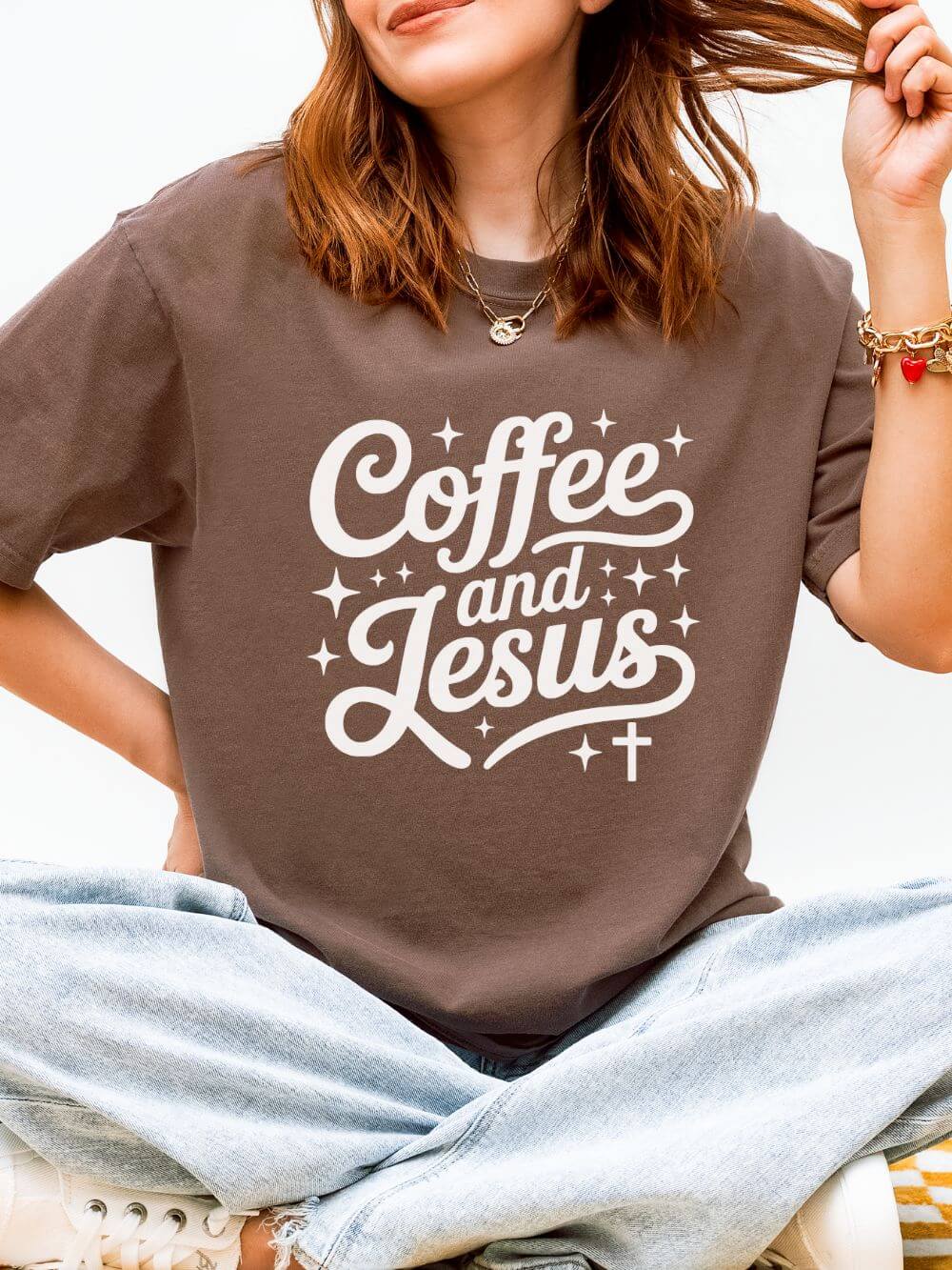 Coffee and Jesus Tee Christian Faith Graphic Unisex T-Shirt - Sydney So Sweet