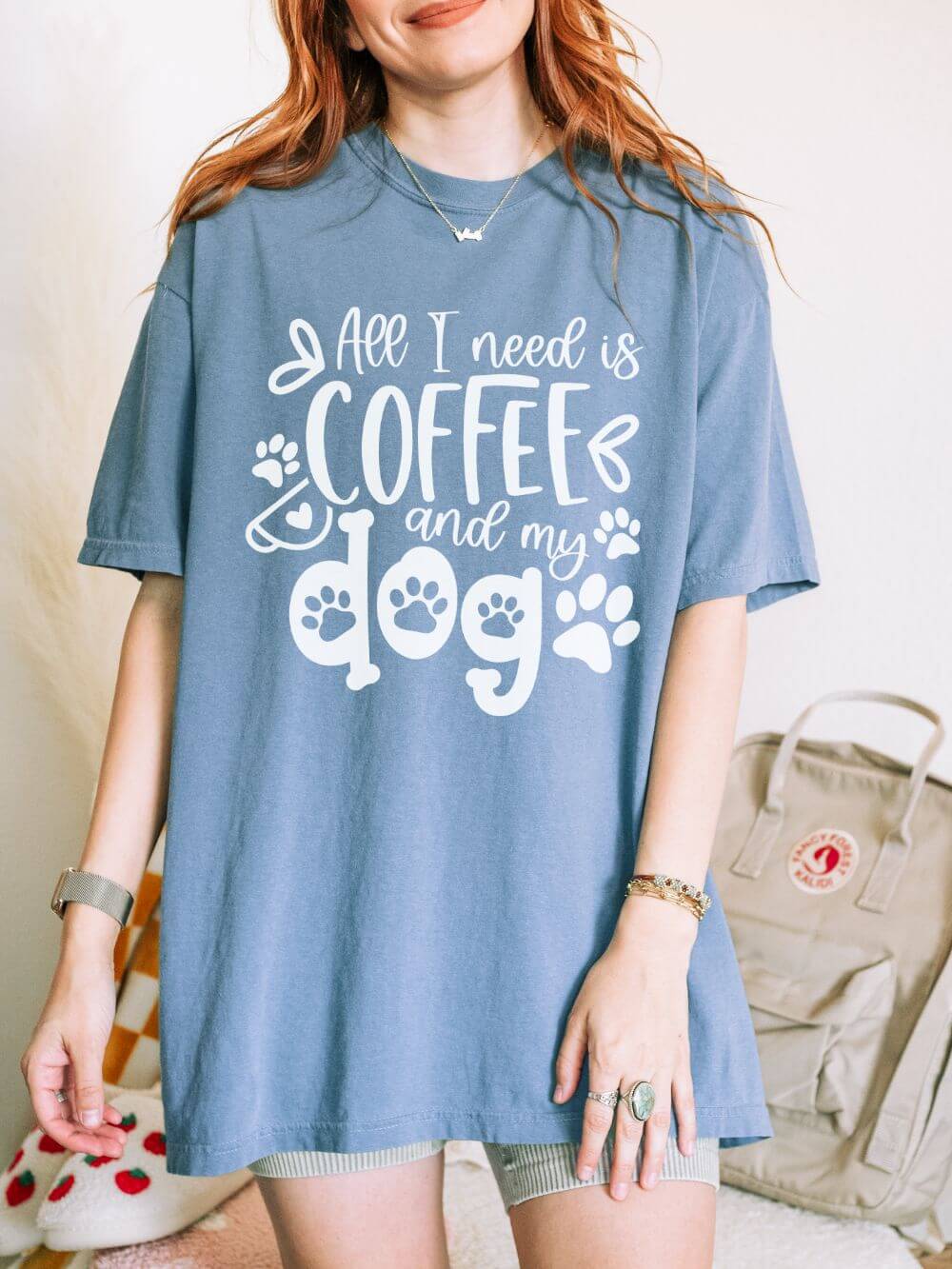 Coffee and My Dog T-Shirt Cute Dog Lover Coffee Graphic Tee