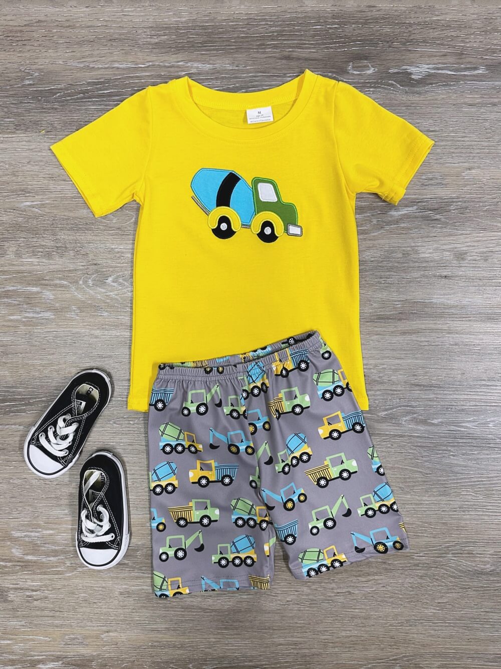 Construction Zone Fun Boys Summer Shorts Outfit - Sydney So Sweet
